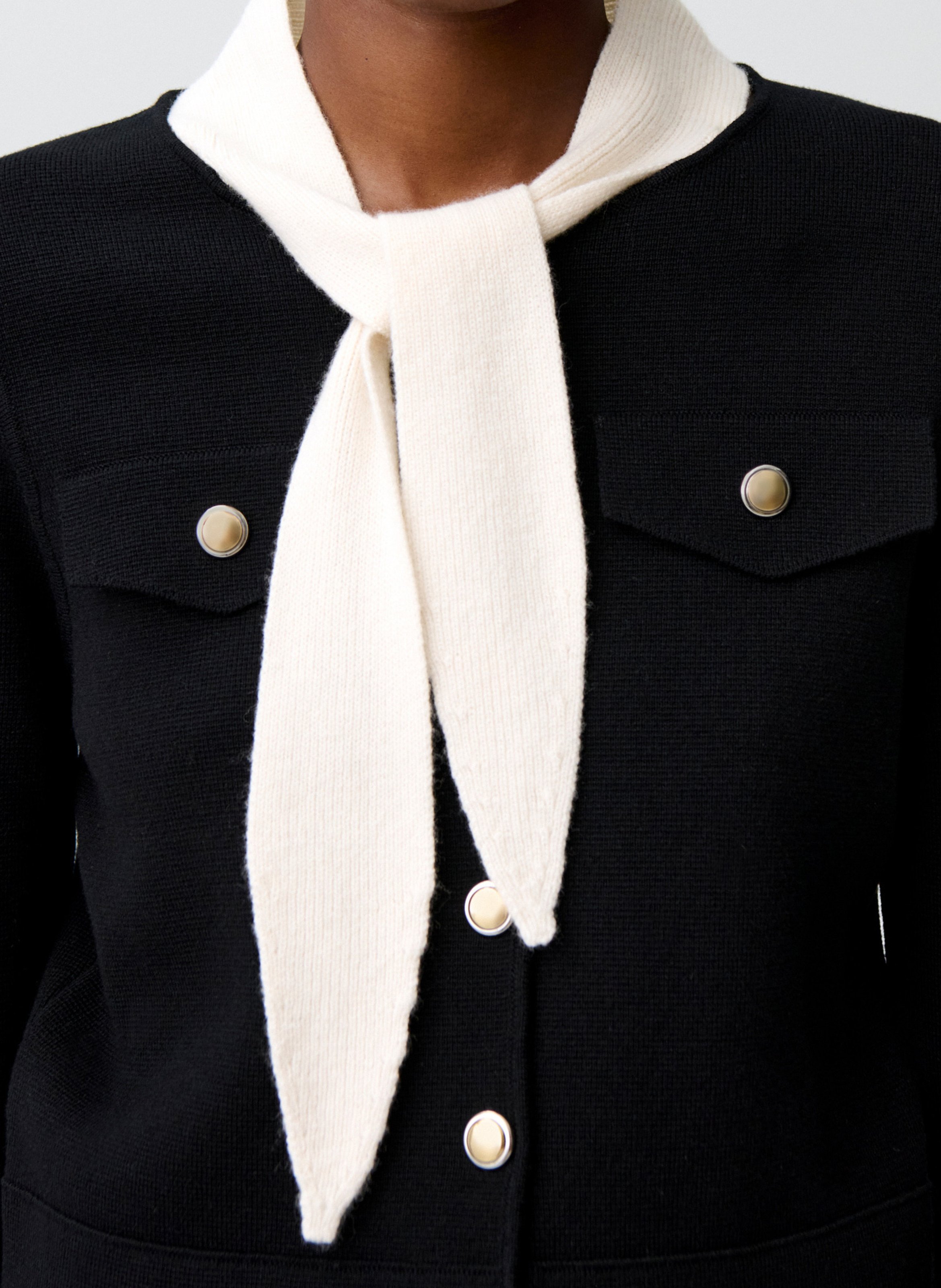 Cardigan ajusté en laine et coton CLAUDIE PIERLOT Multicolore