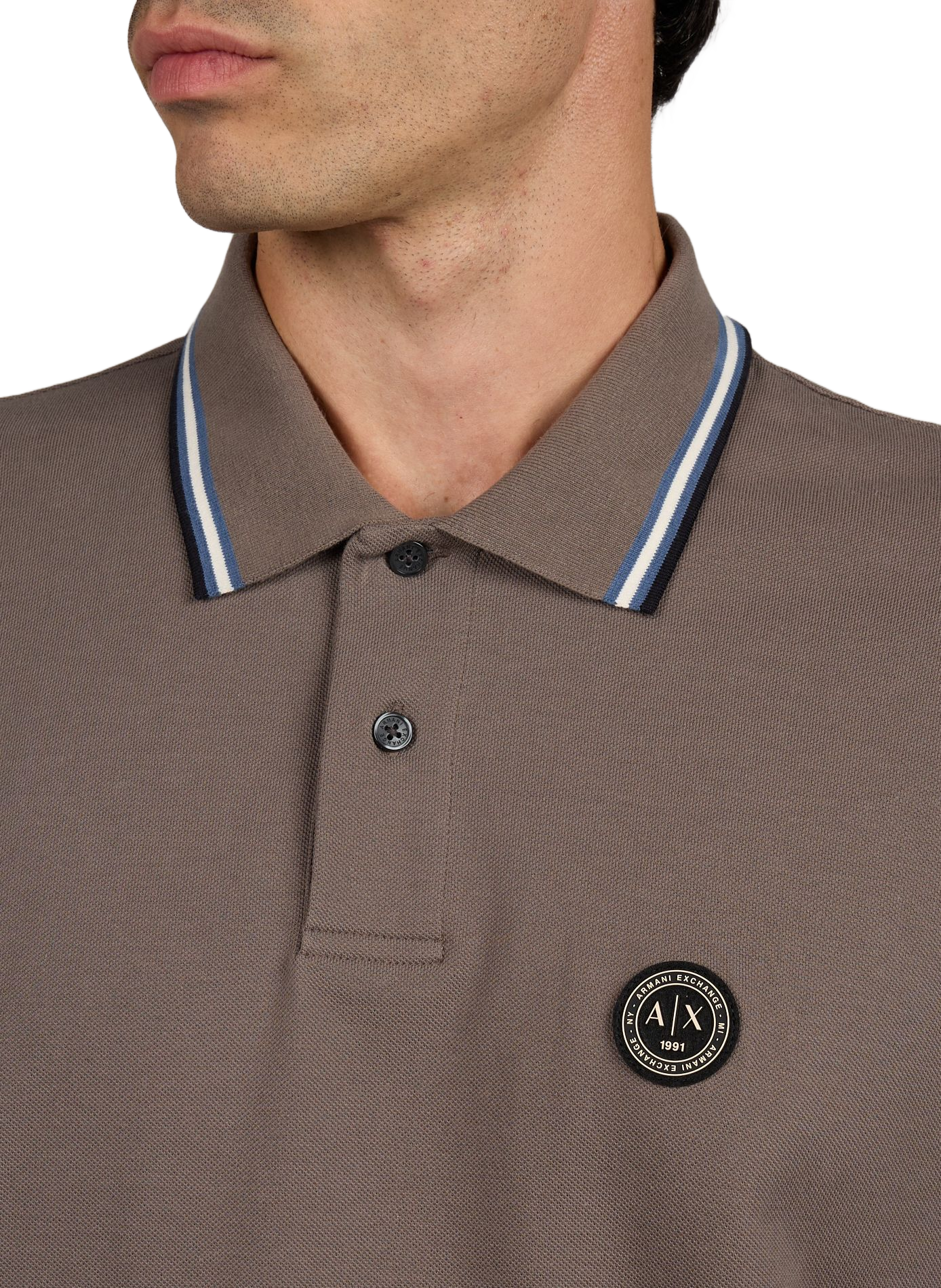 Straight cotton polo shirt ARMANI EXCHANGE Beige