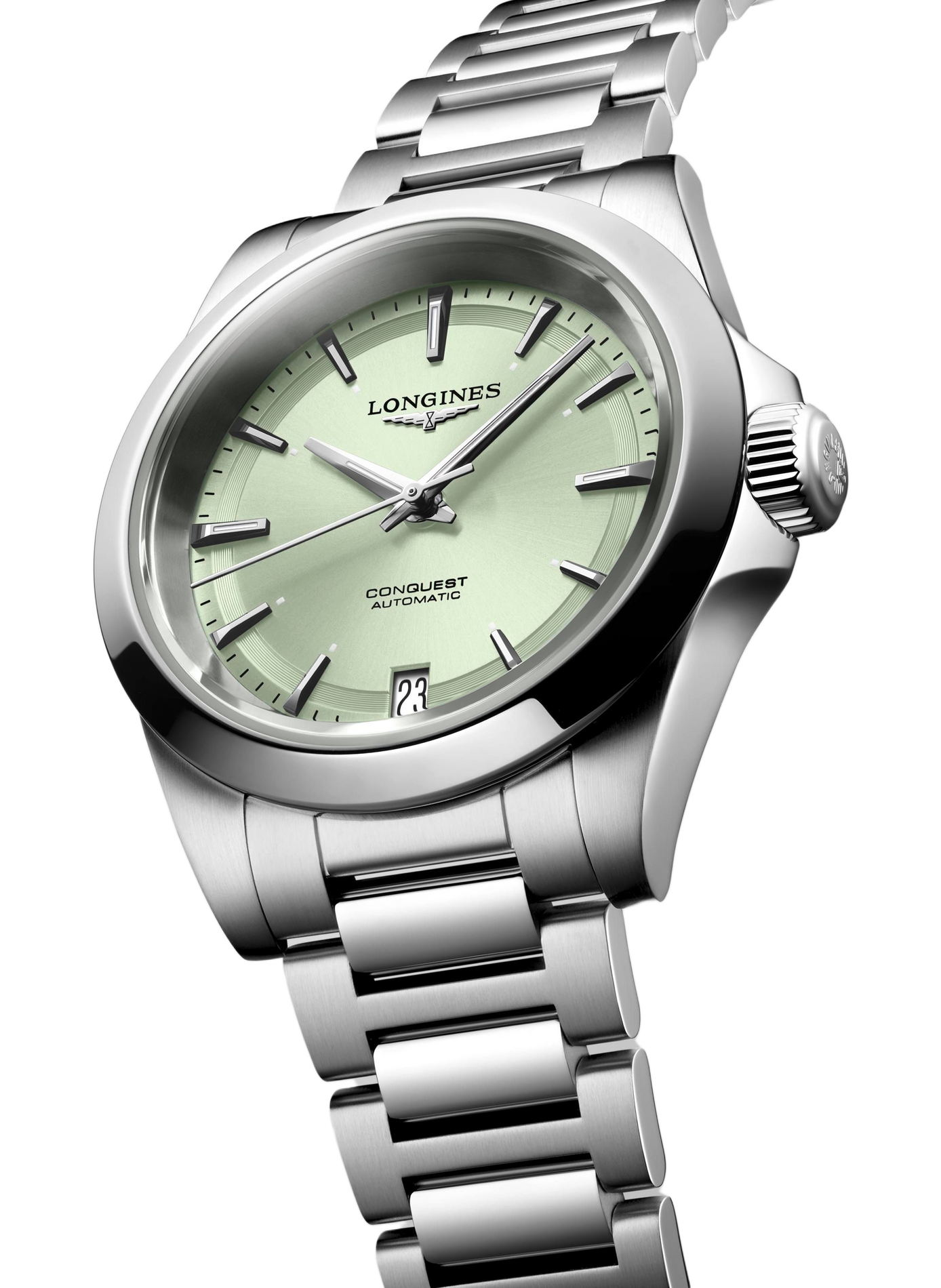 Montre automatique Conquest 2023 en acier inoxydable LONGINES Vert