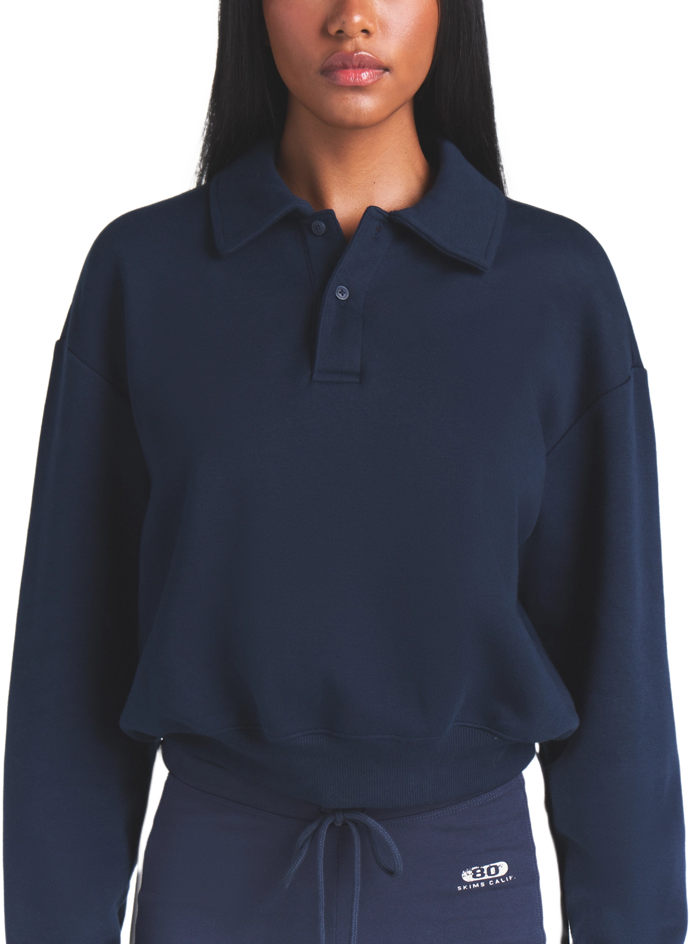 Zip-neck sweatshirt SKIMS Blue