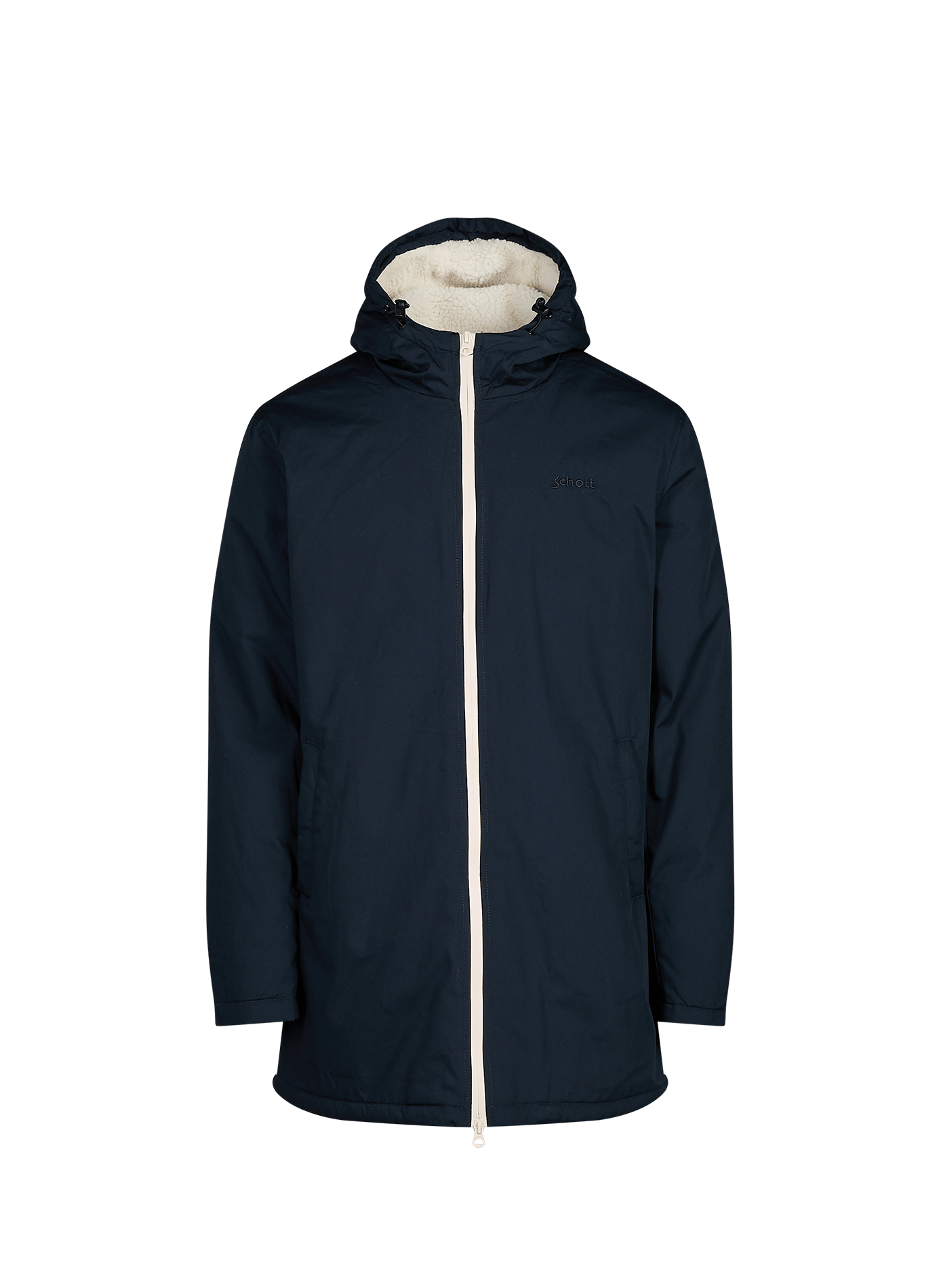Bluster straight fit high neck parka SCHOTT Blue