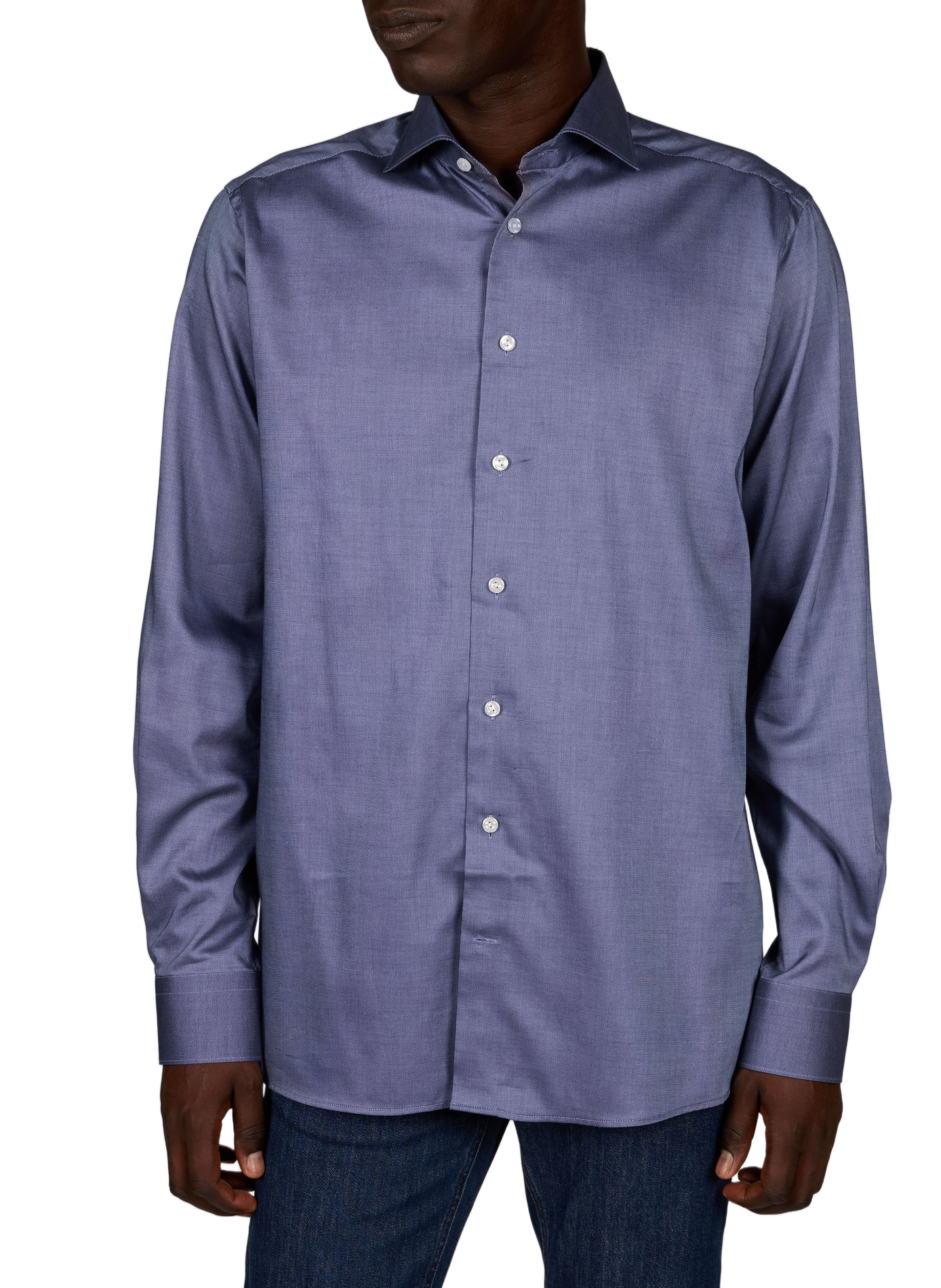 Straight cotton shirt ETON Blue