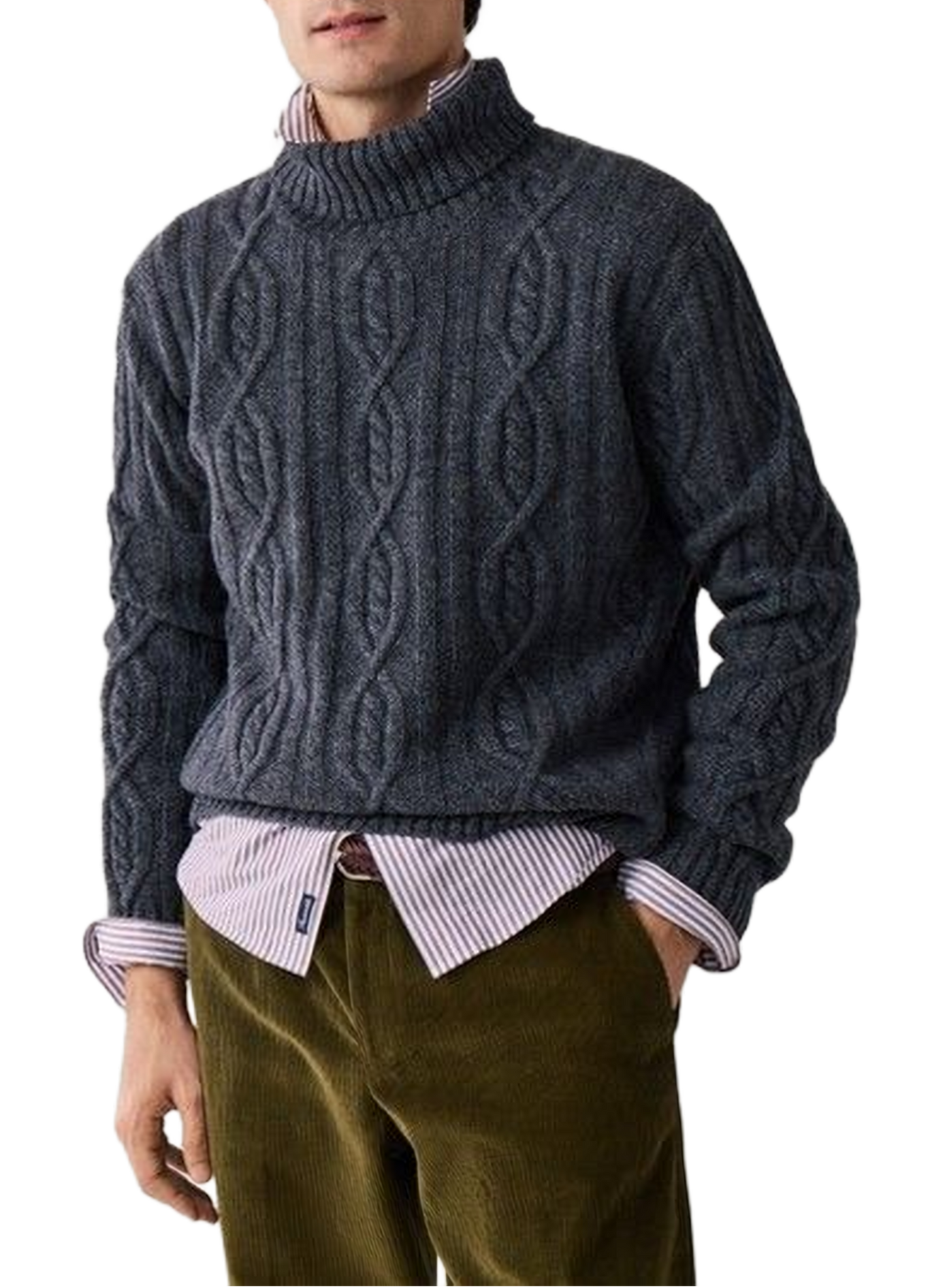 Wool high-neck jumper FACONNABLE Blue