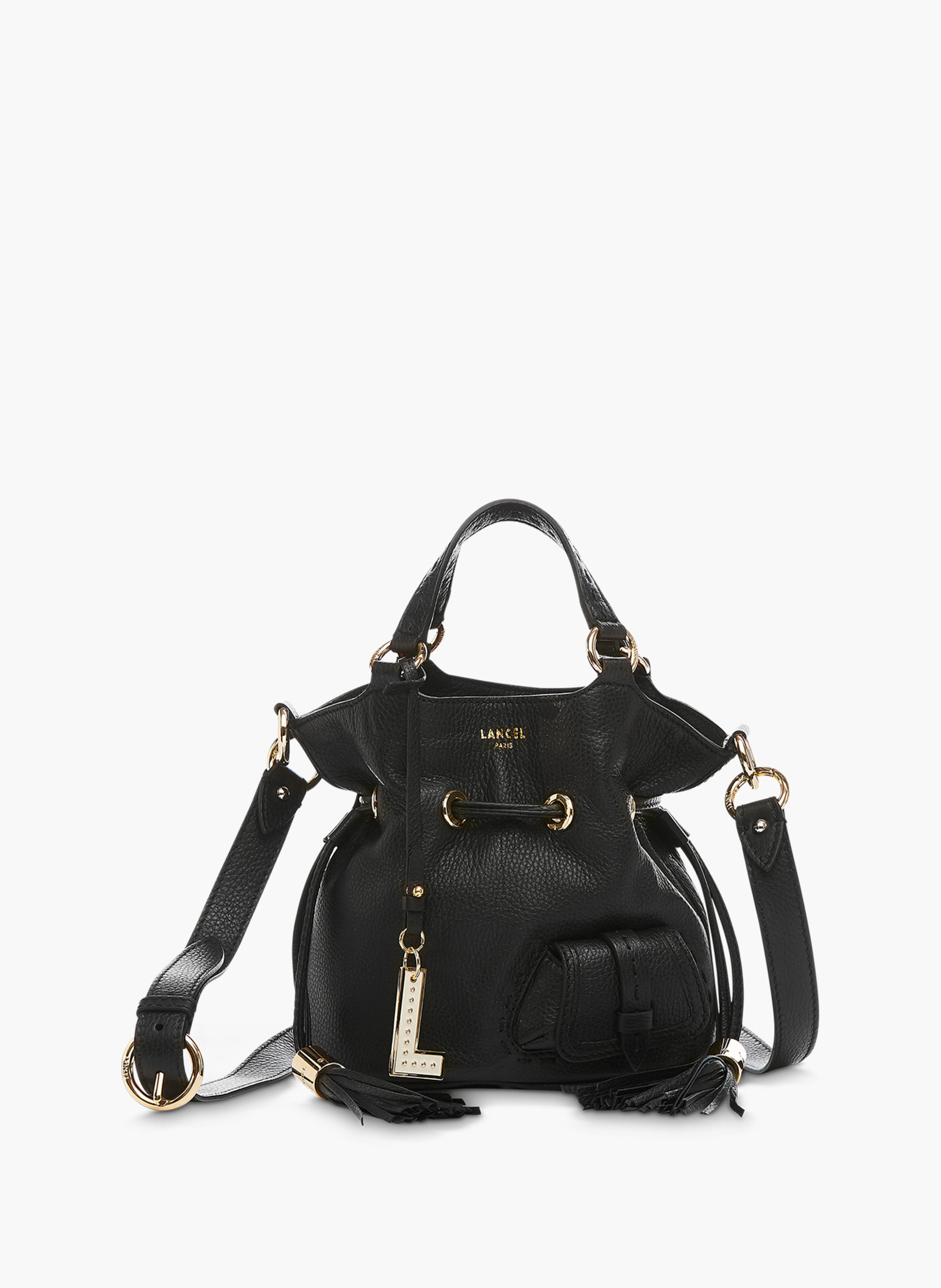Sac seau s premier flirt de lancel en cuir LANCEL Noir