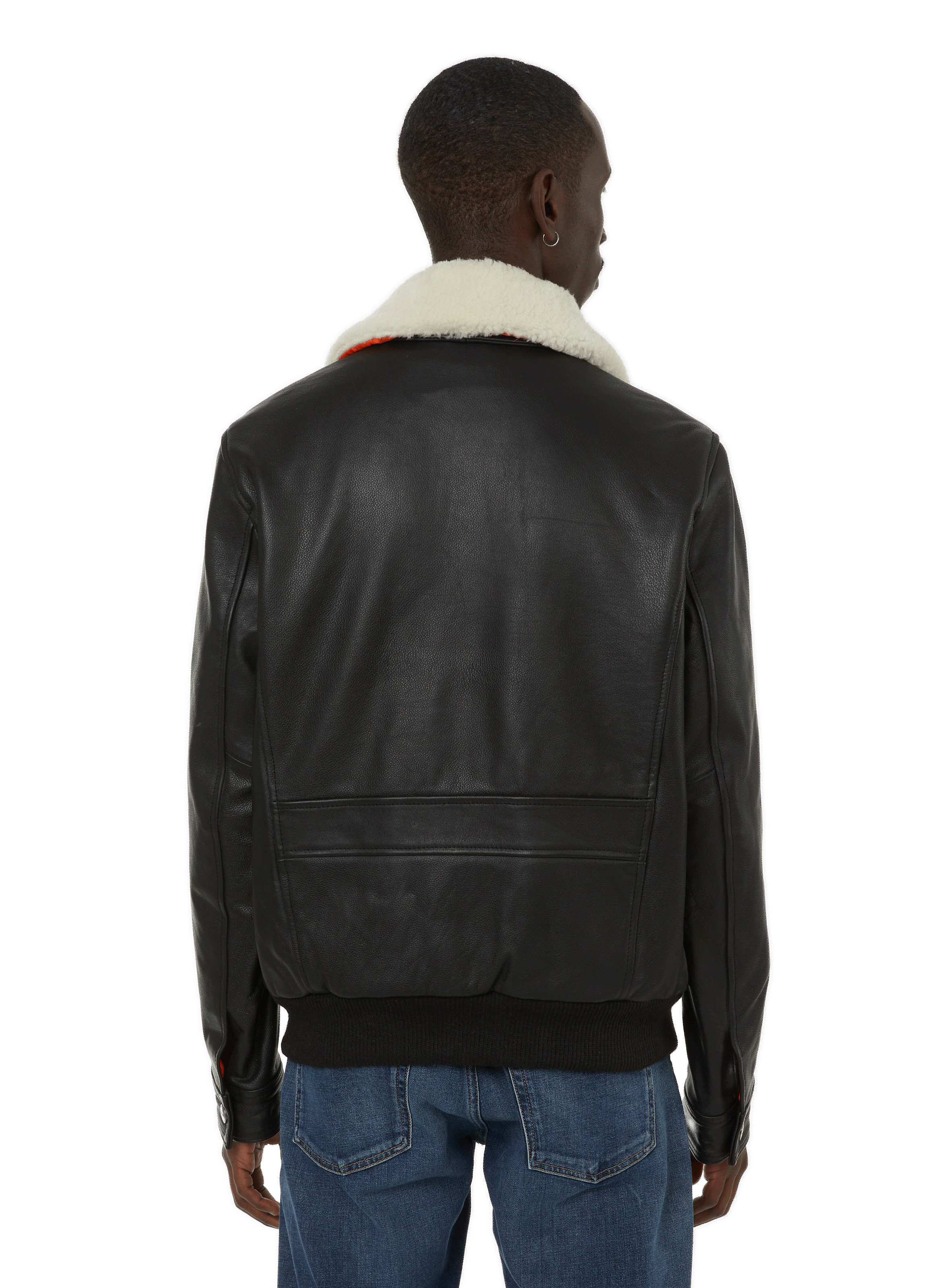 Veste en cuir BOMBERS ORIGINAL Noir