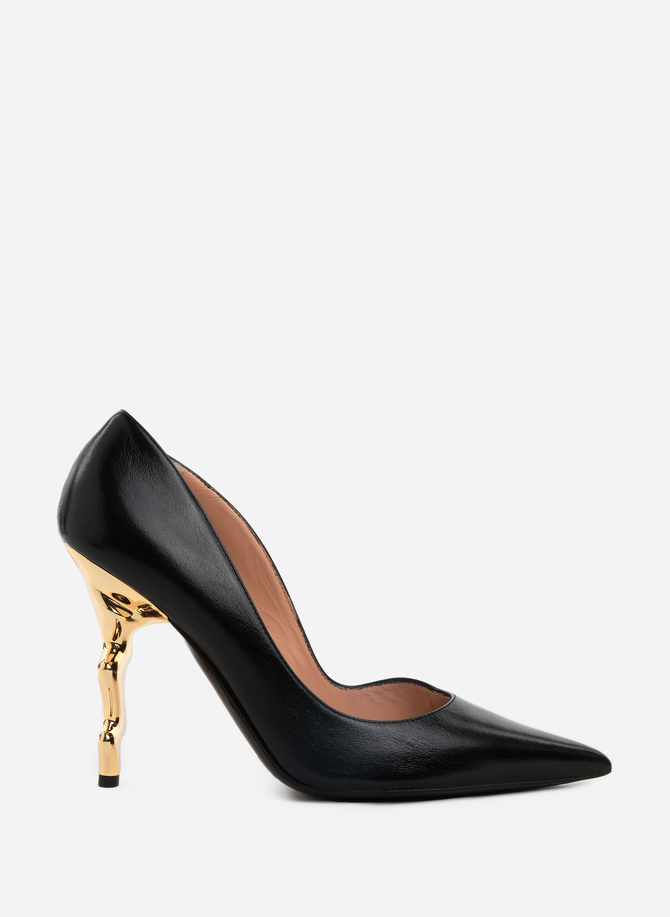 Nero leather heels  MOSCHINO