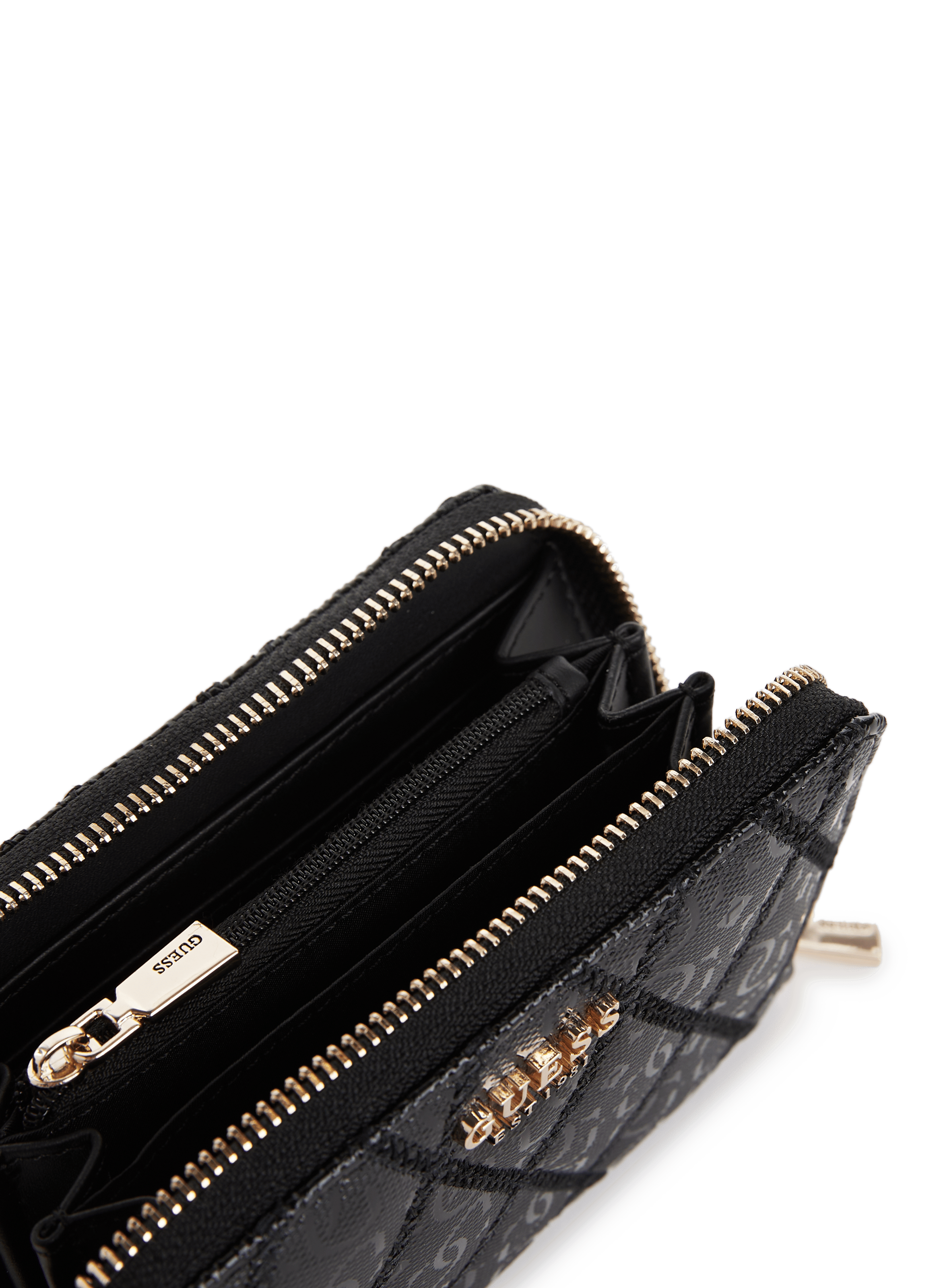 Monogram wallet GUESS Black