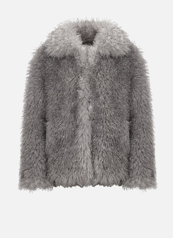 Manteau court Voum en fourrure synthétique Gris by SAISON 1865 SAISON 1865 Manteau court Voum en fourrure synthétique Gris