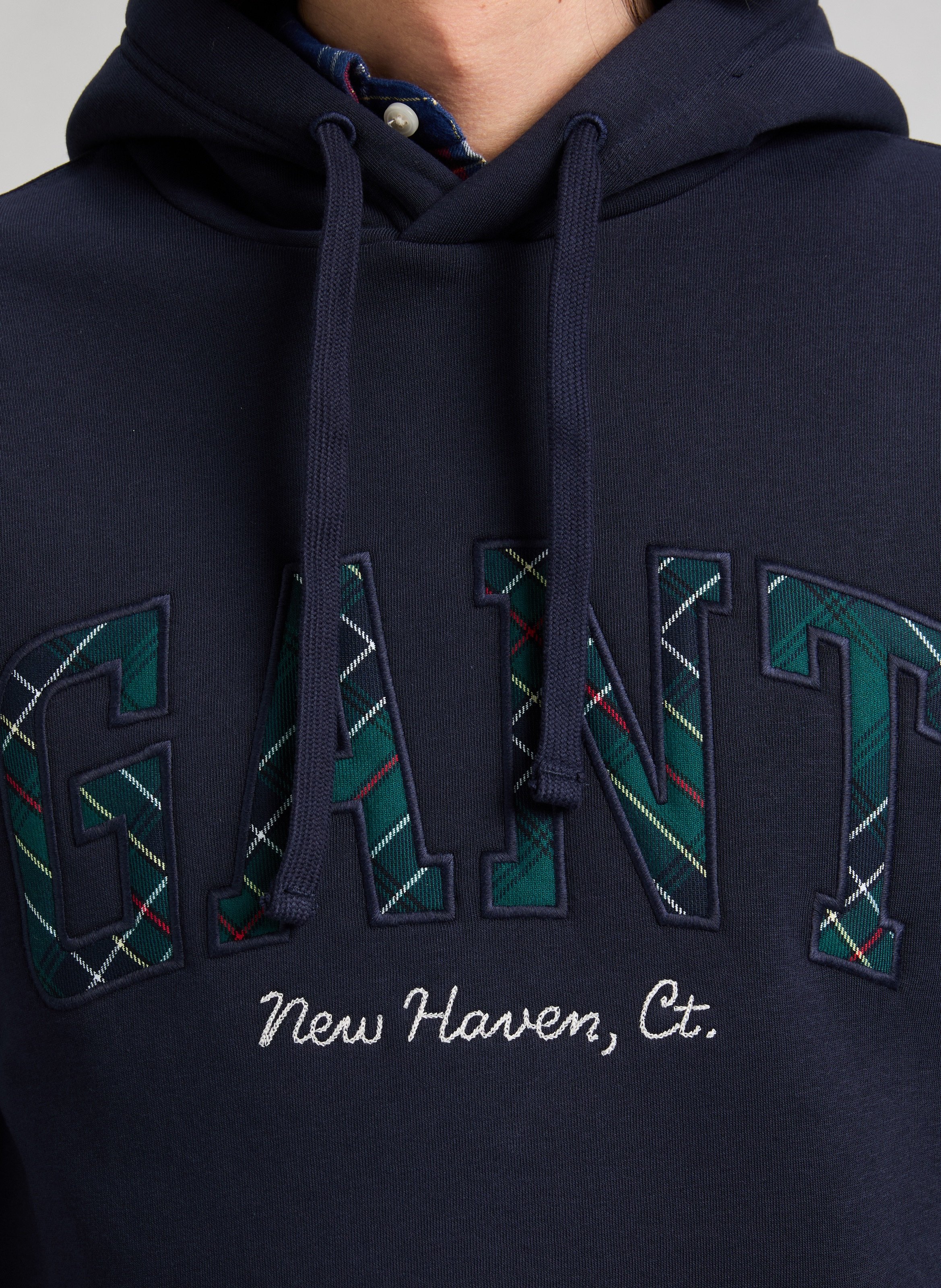 Hoodie en coton GANT Bleu