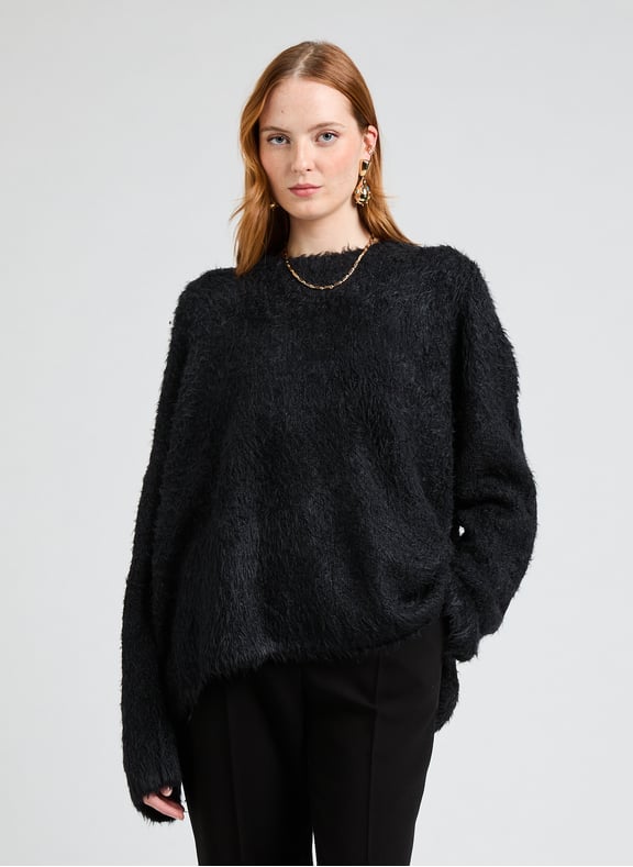 Fluffy silk sweater Black by TOTEME TOTEME Fluffy silk sweater Black