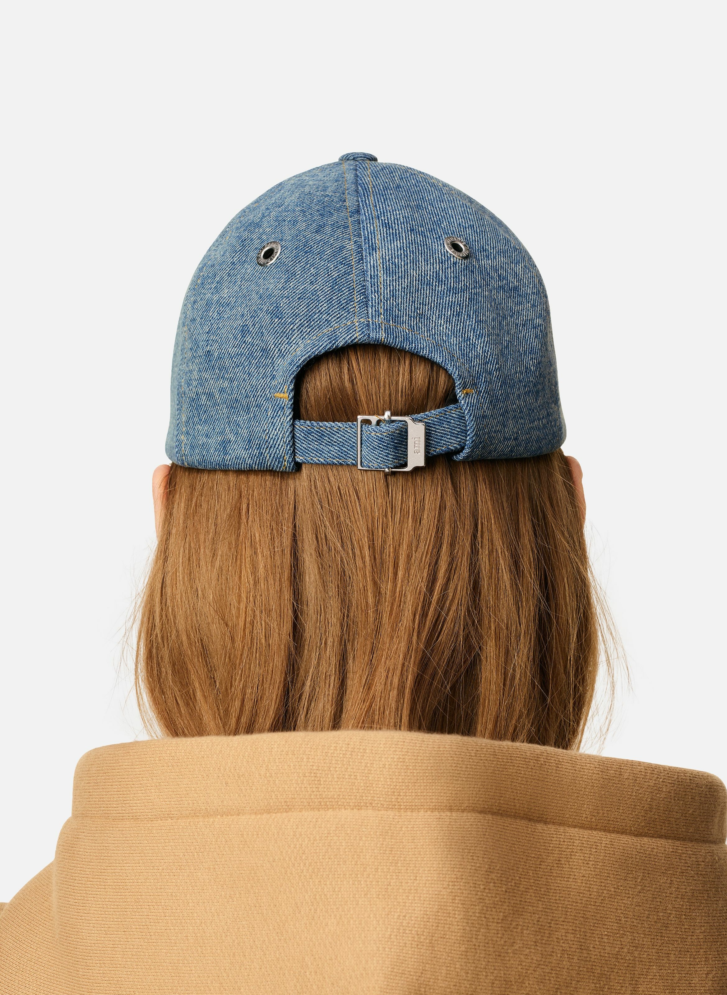Casquette broderie ami de coeur en coton unisexe AMI PARIS Bleu