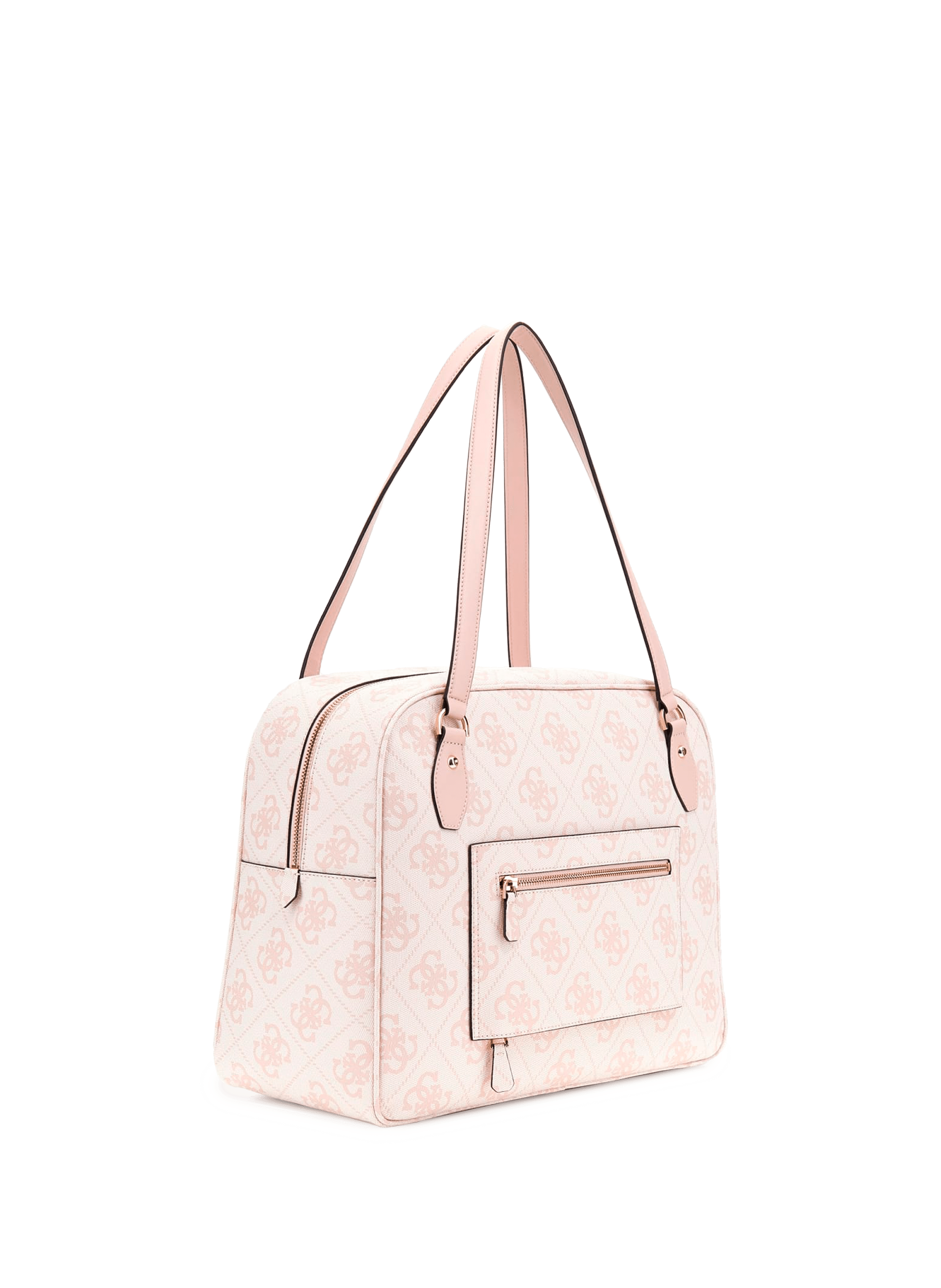 Sac de voyage Berta imprimé monogramme GUESS Rose