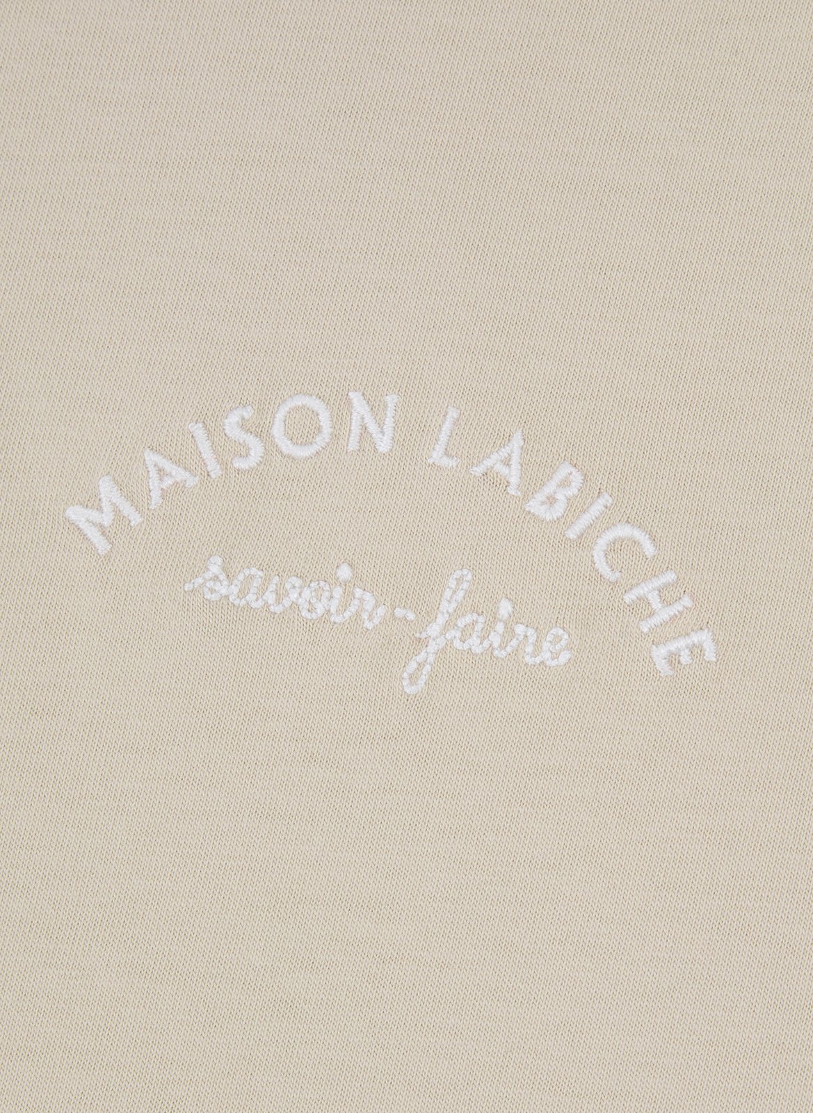 Straight embroidered cotton t-shirt MAISON LABICHE Grey