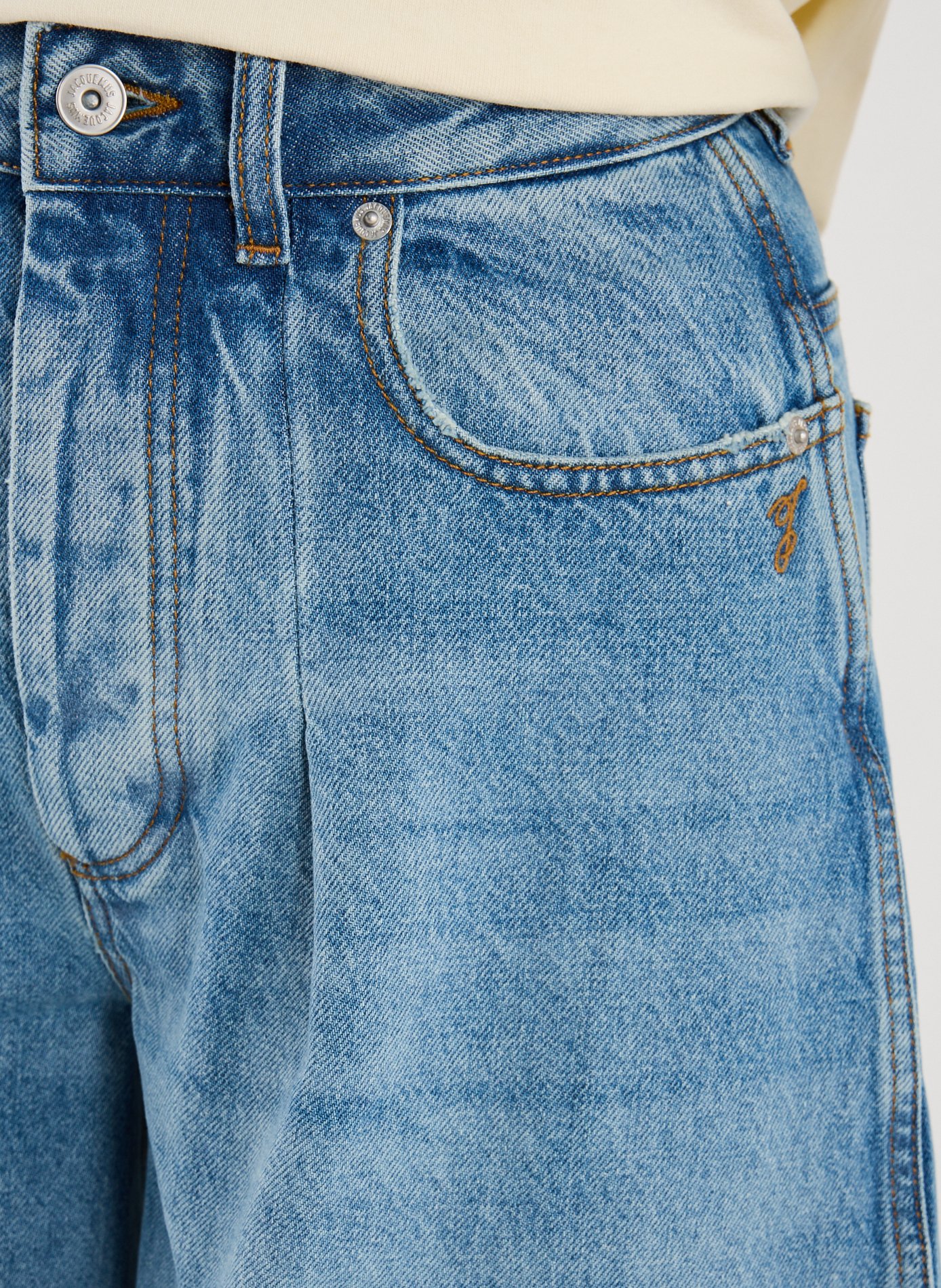 Jeans baggy en coton JACQUEMUS Bleu