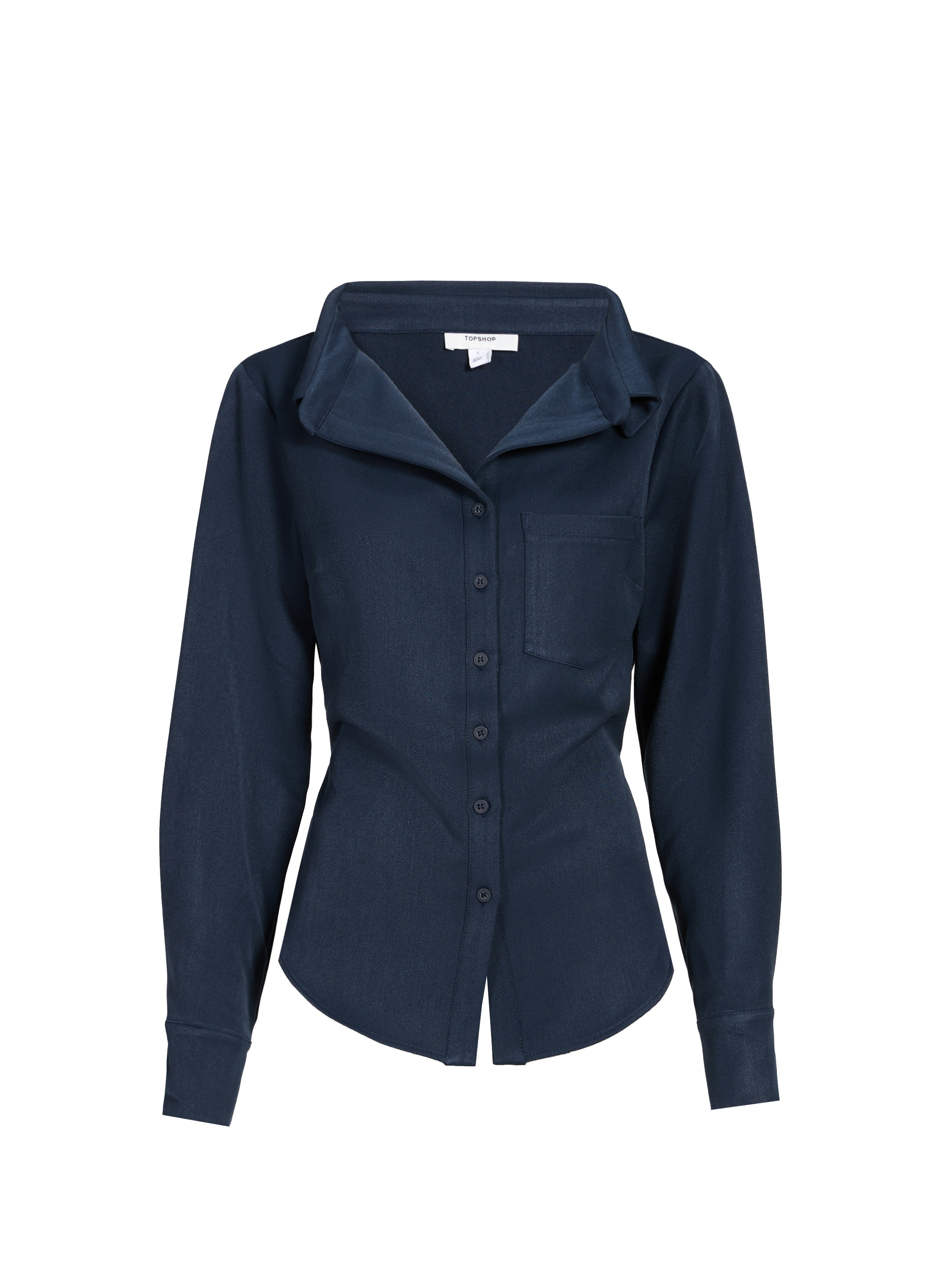 Cotton shirt TOPSHOP Blue