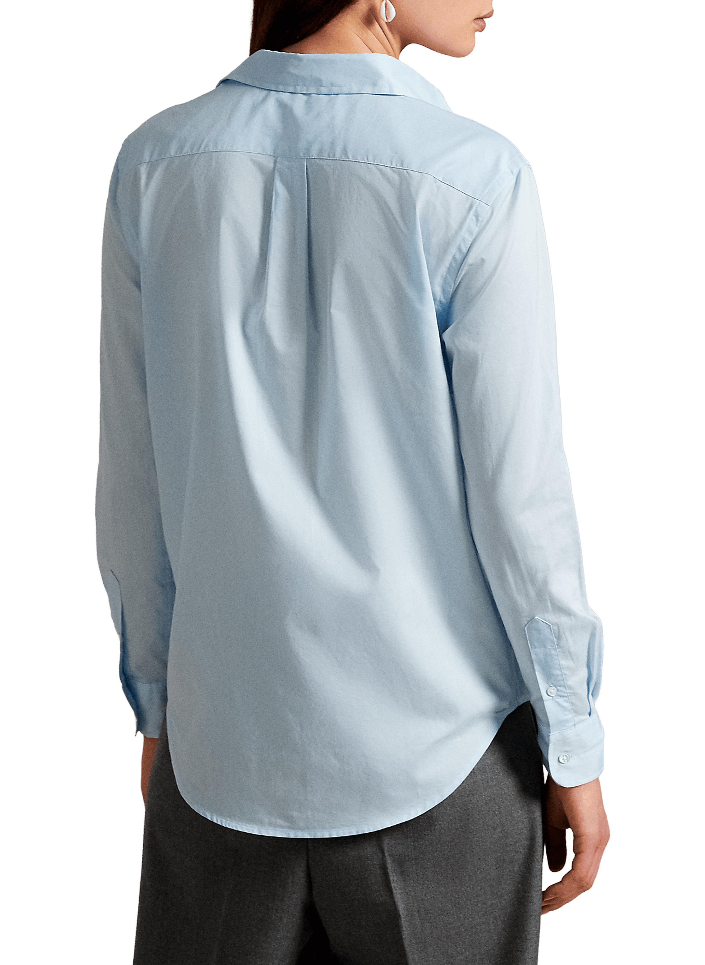 Straight classic collar shirt in cotton POLO RALPH LAUREN Blue