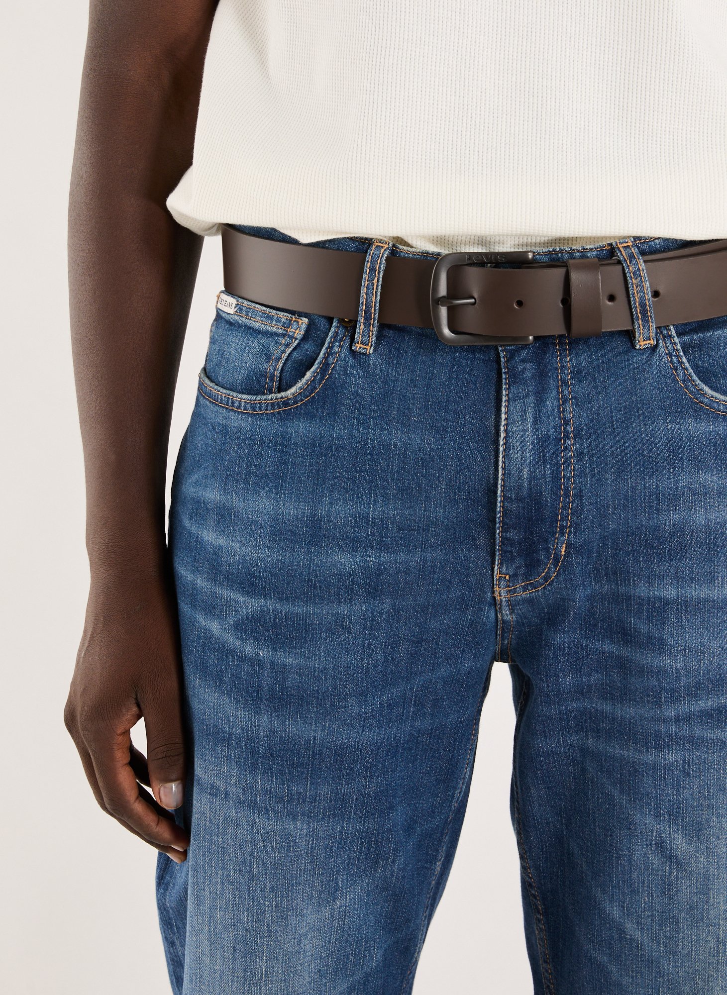 Ceinture en cuir LEVIS ACCESSOIRES Marron