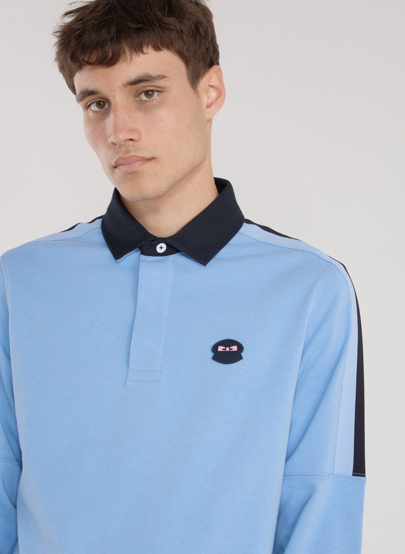 Long sleeve polo shirt EDEN PARK Blue