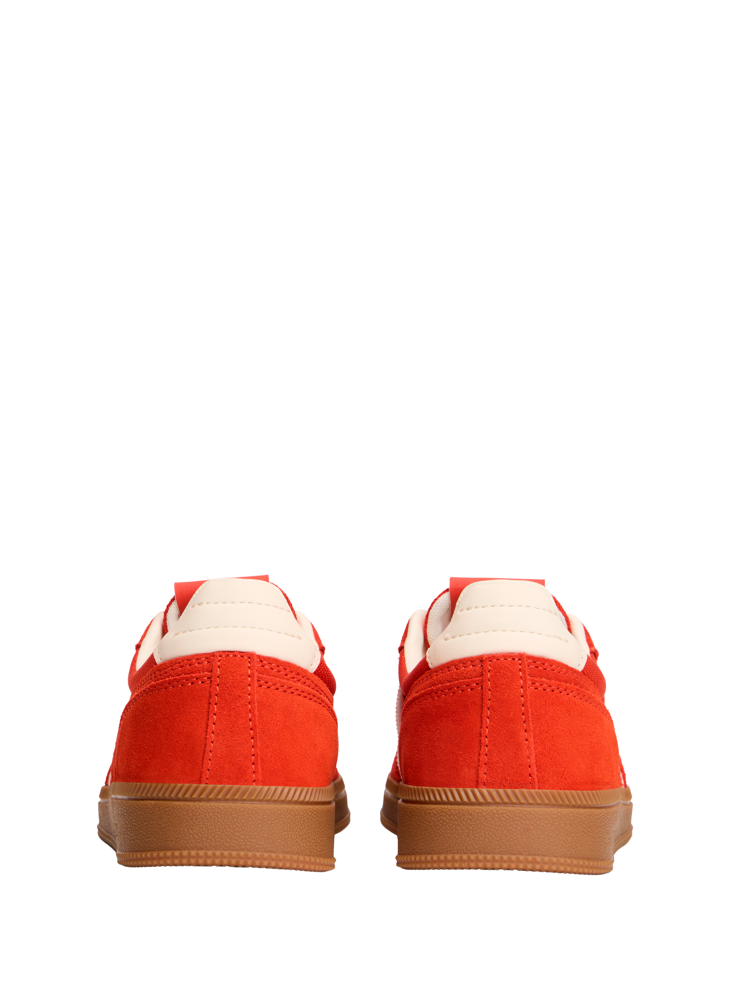 Low lace-up leather sneakers TOMMY HILFIGER Red