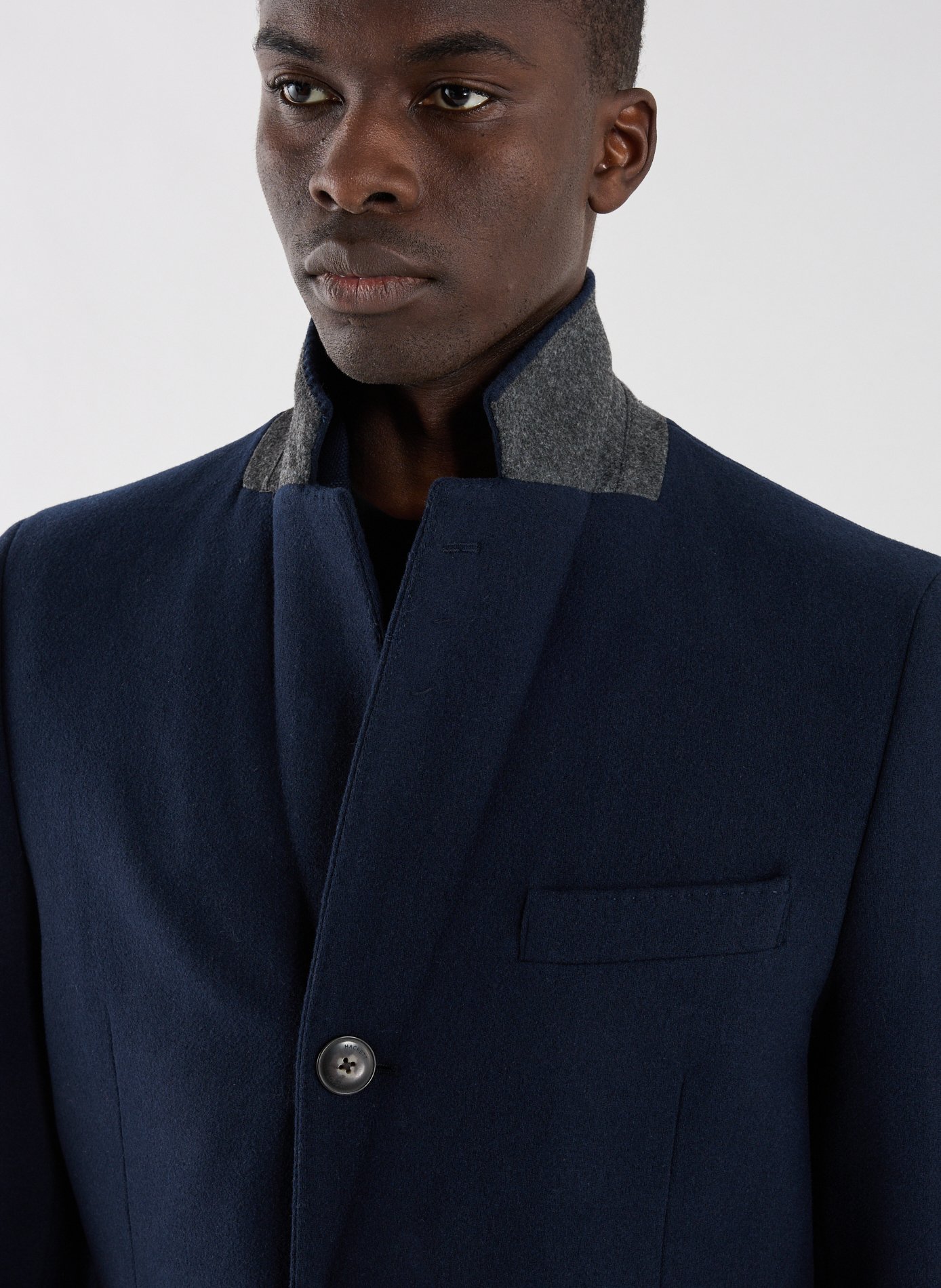 Wool blend Coat HACKETT Blue