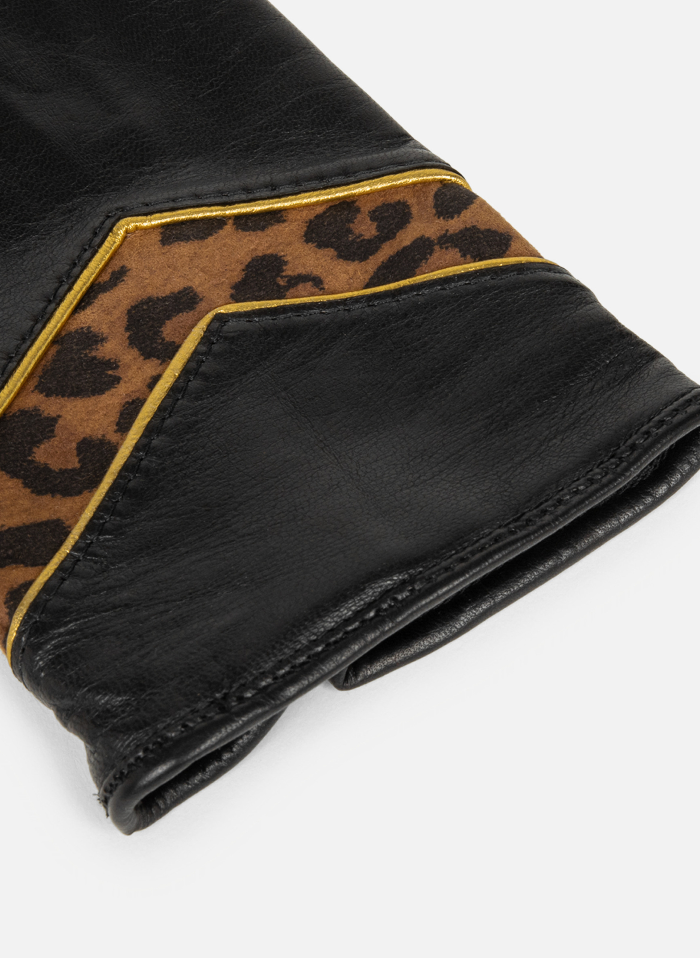 Gants en cuir d'agneau lisse LANCASTER Noir