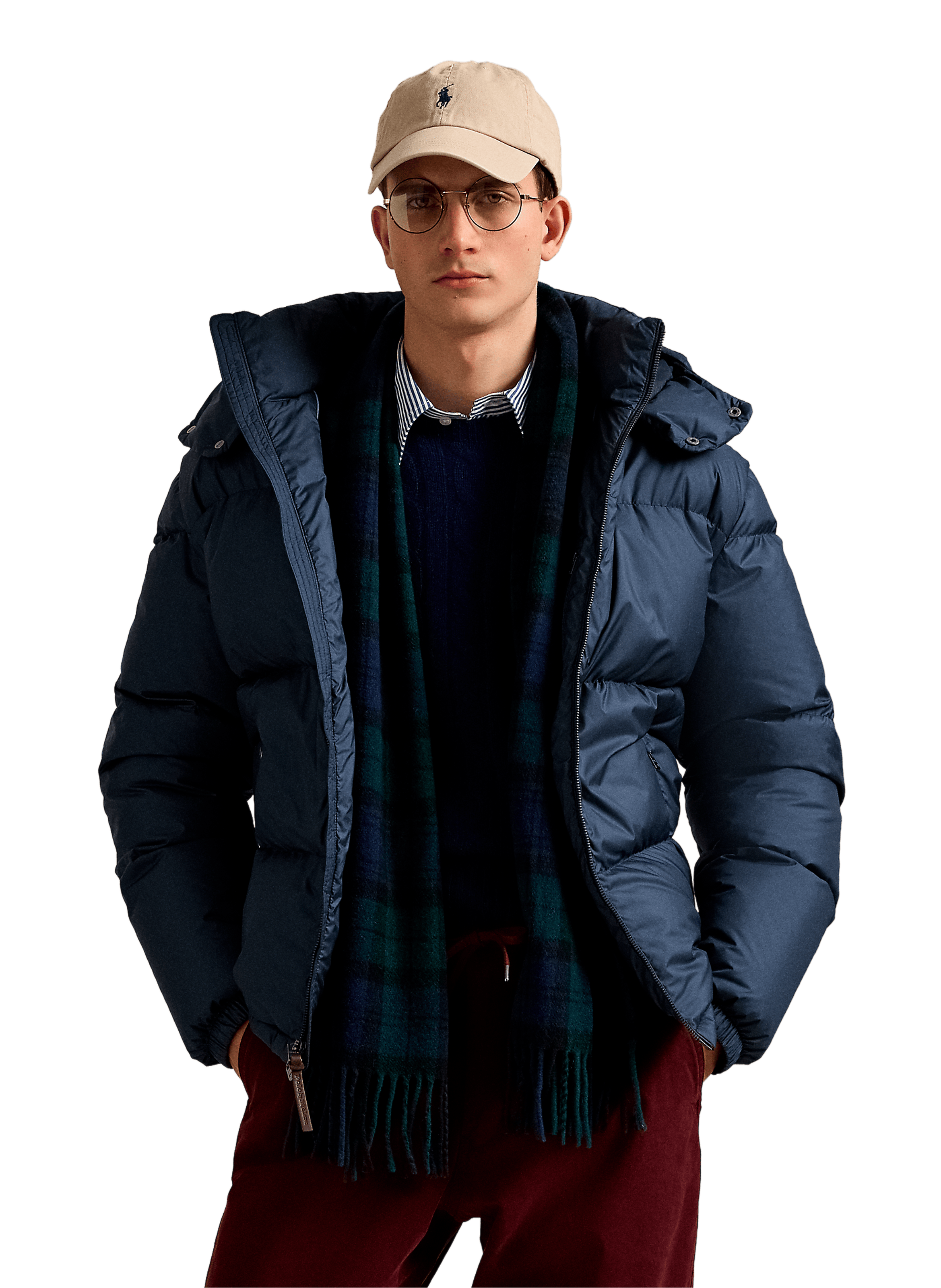 POLO RALPH LAUREN Hooded straight down jacket Blue