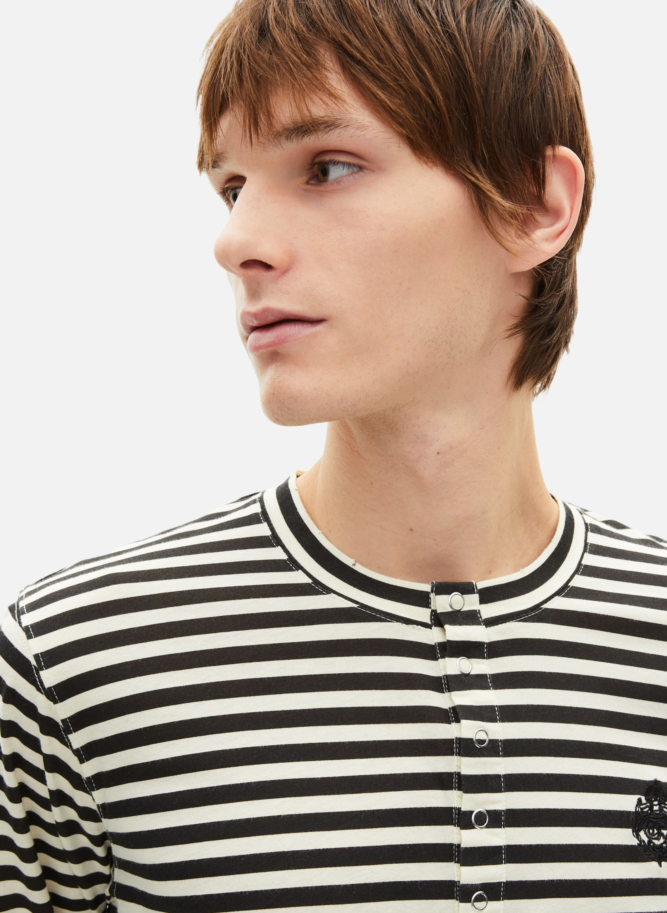 T-shirt manches longues à rayures THE KOOPLES Beige