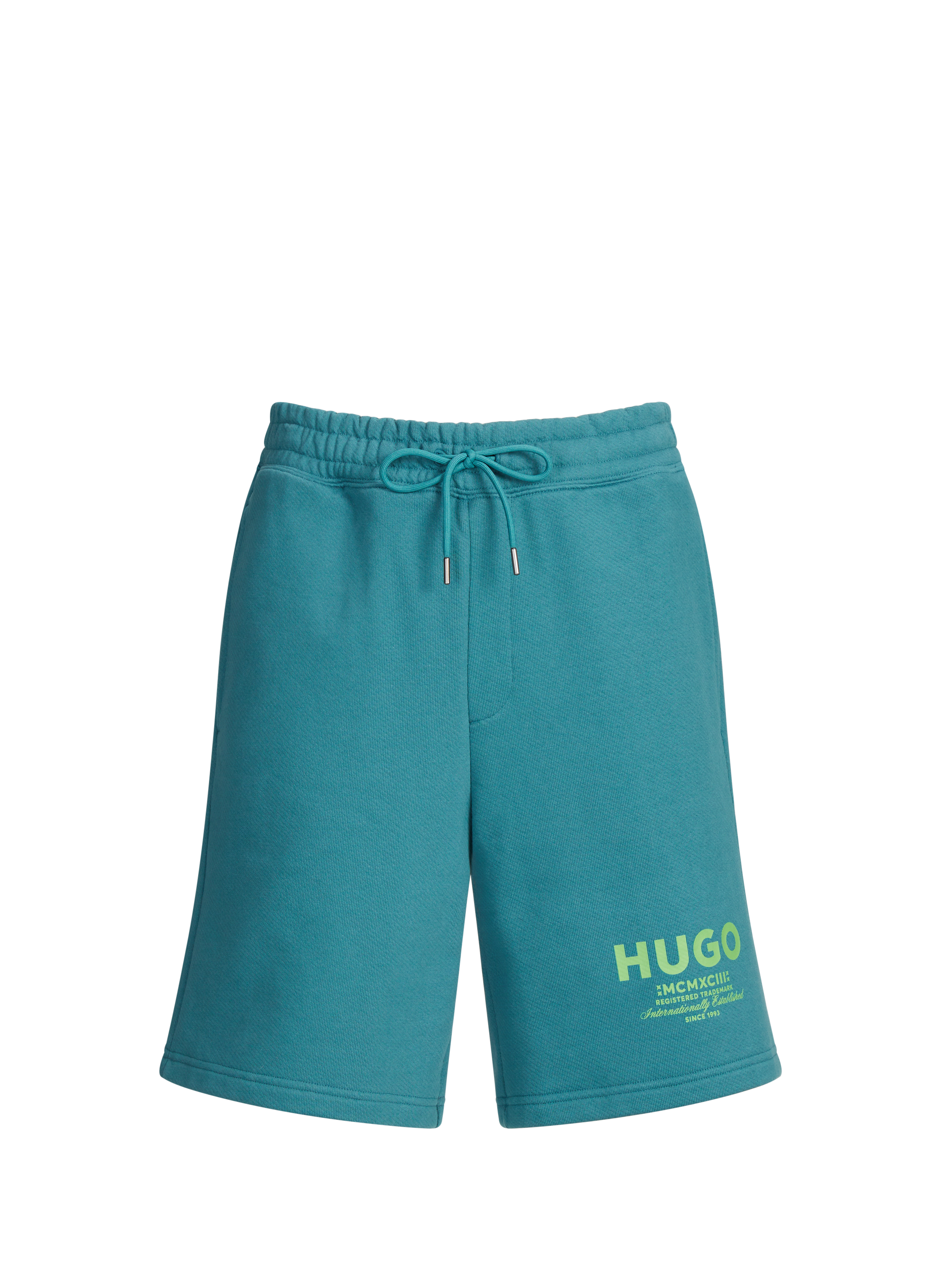 Plain cotton shorts HUGO BLUE Blue