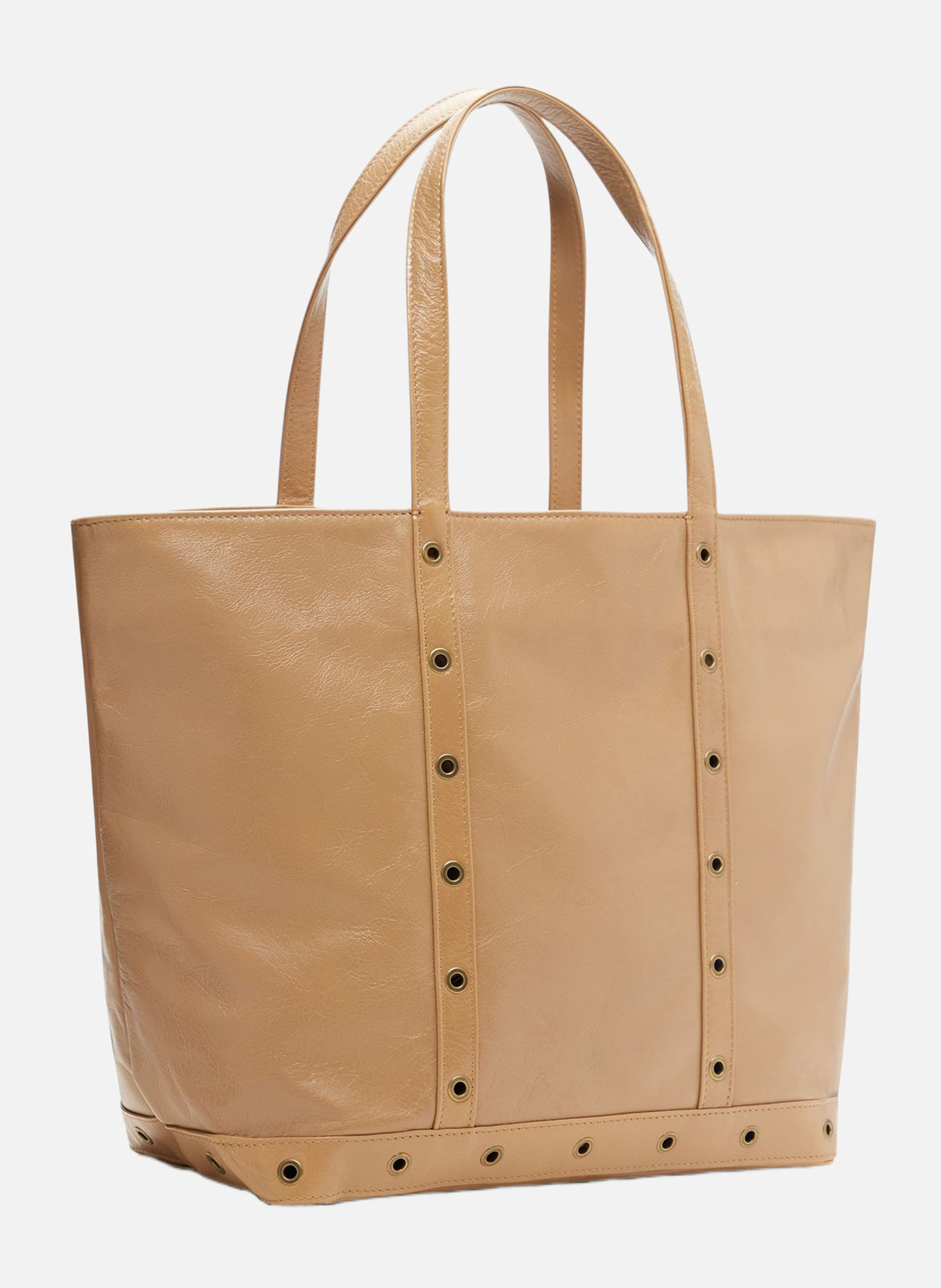 Cabas L en cuir VANESSA BRUNO Beige