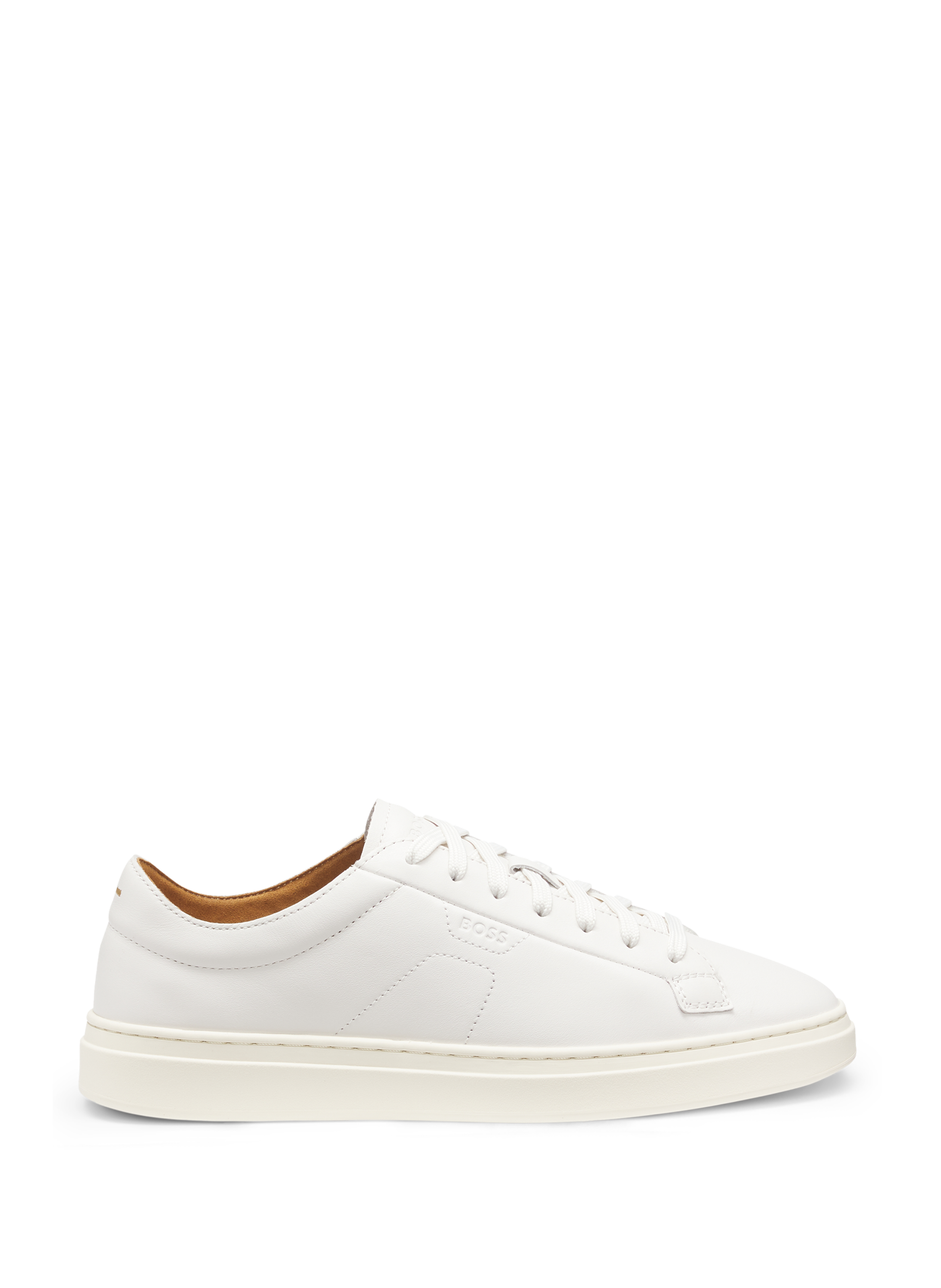 Baskets basses Kieran en cuir de vache HUGO BOSS Blanc