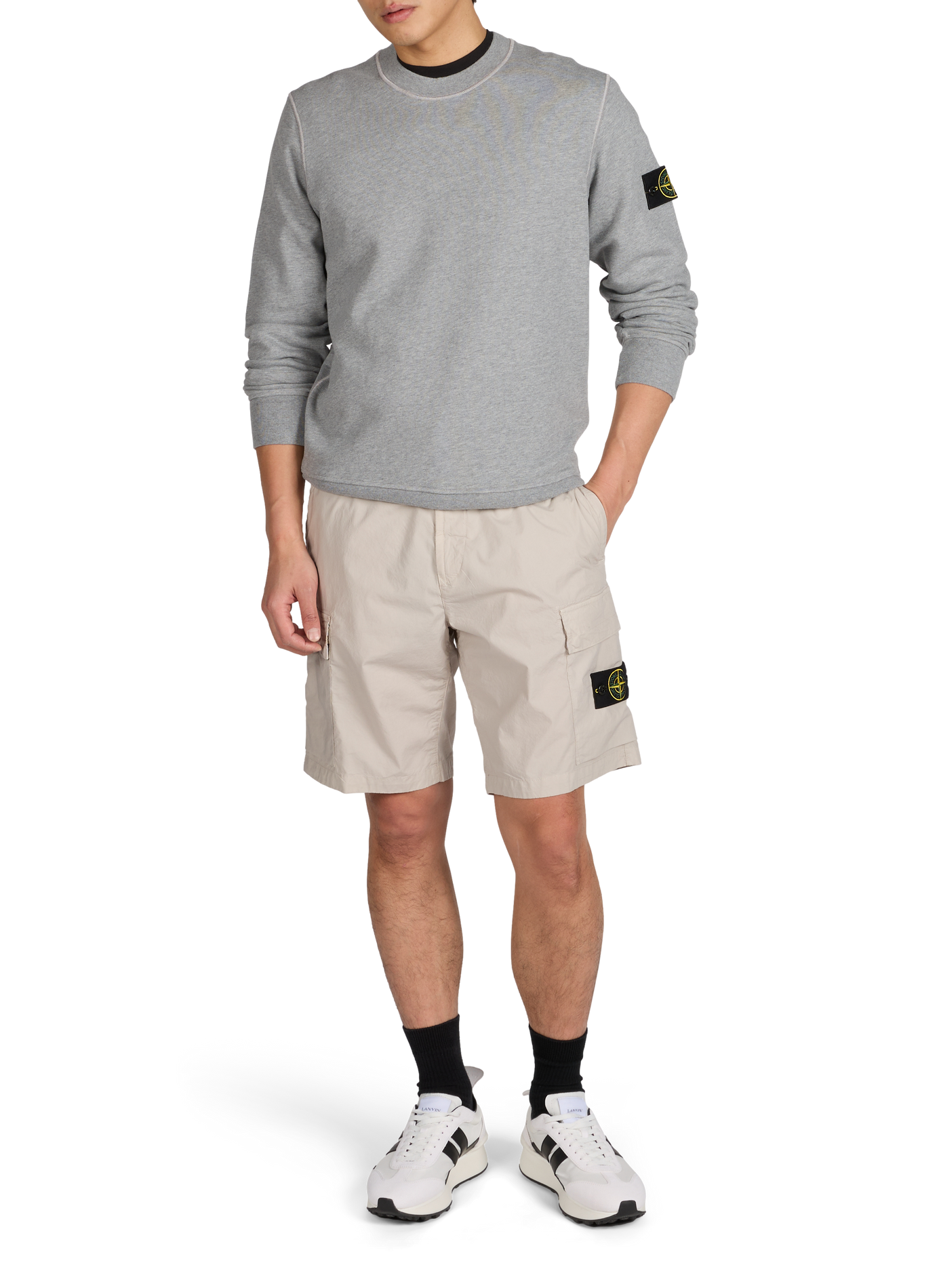 Sweatshirt en coton STONE ISLAND Gris