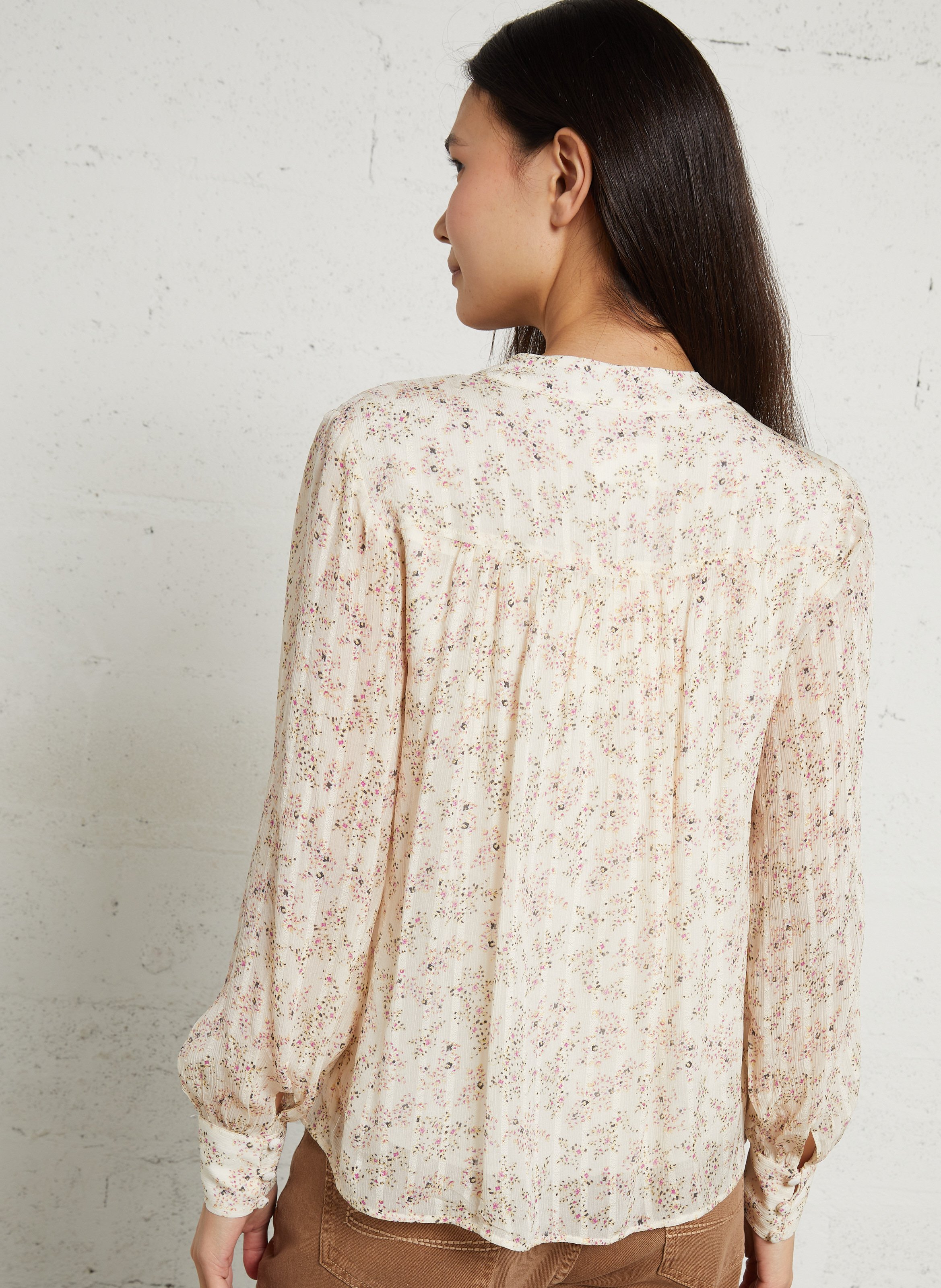 Chemise droite imprimée daiana MAISON 123 Beige