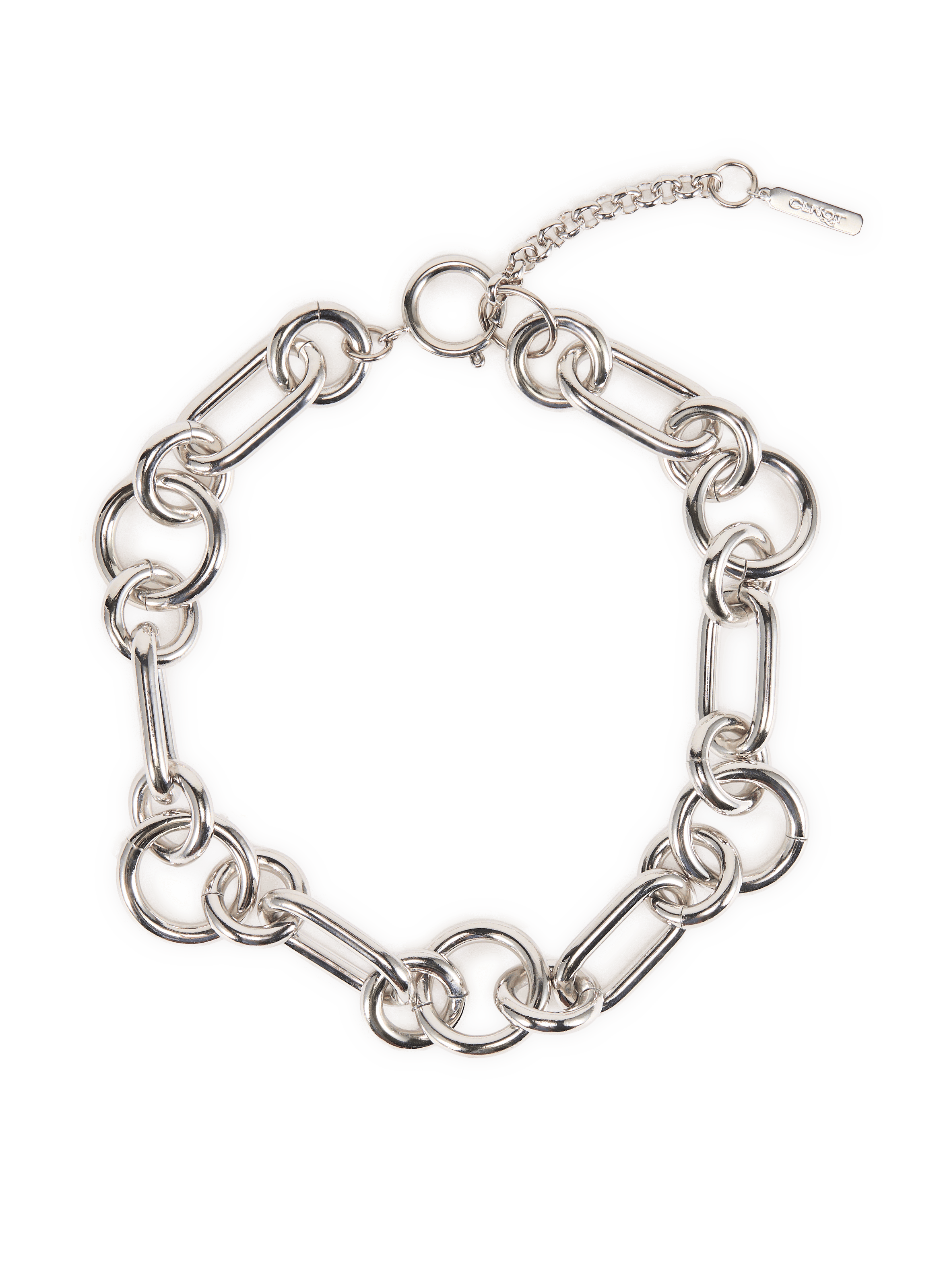 Collier choker Troy à maillons ronds et ovales JUSTINE CLENQUET Argent