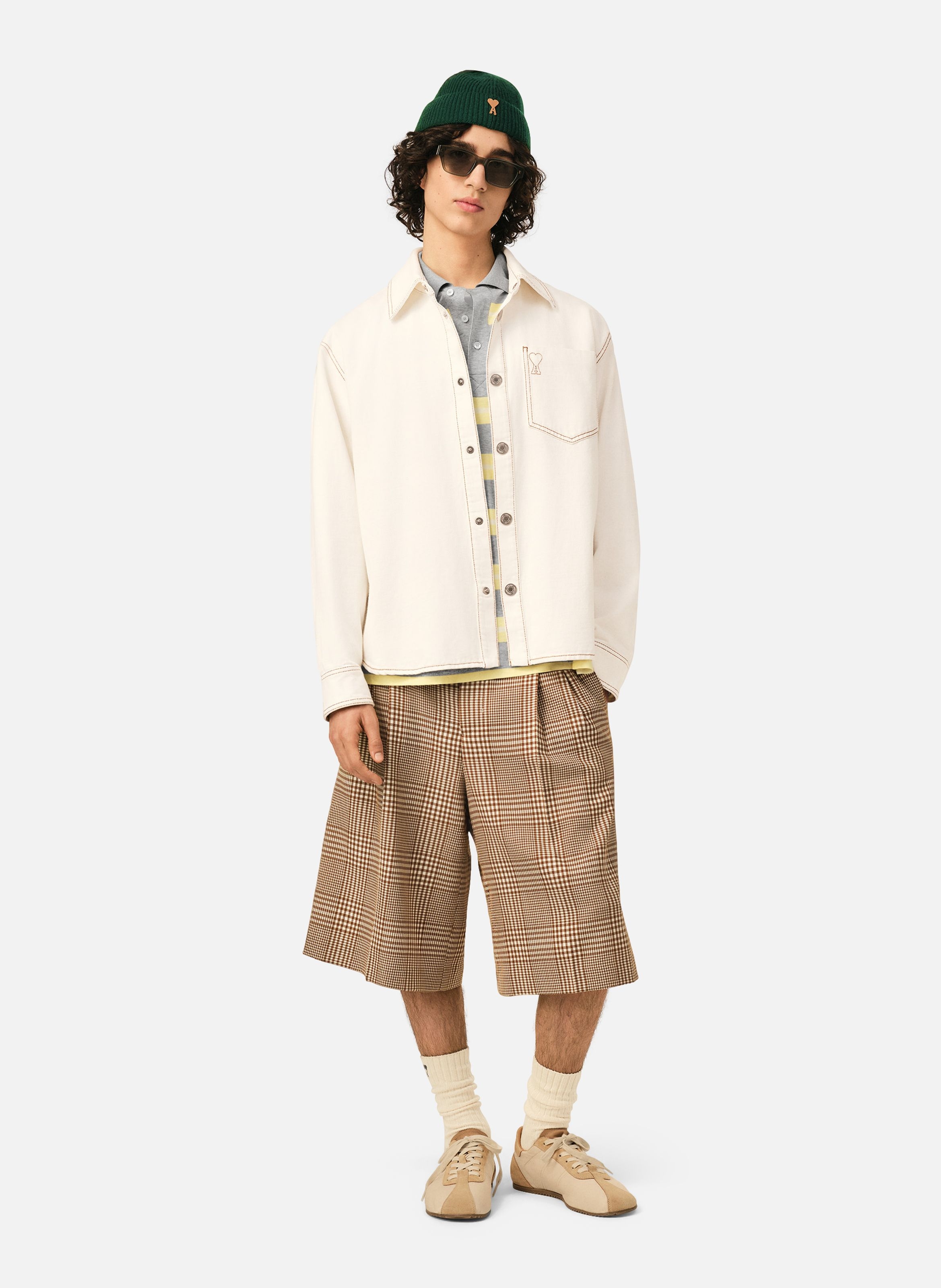 Surchemise ami de coeur en coton AMI PARIS Blanc