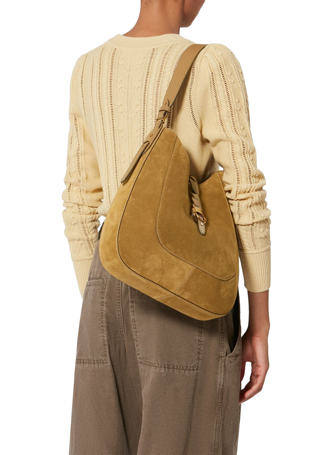 Bolso Altay Hobo de cuero de ternera aterciopelado ISABEL MARANT Marrón