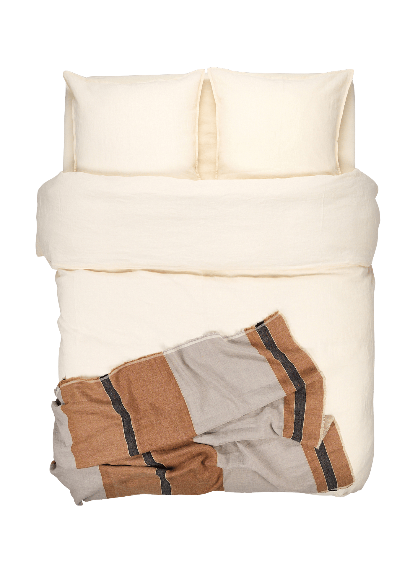 Linen plaid AU PRINTEMPS PARIS Brown