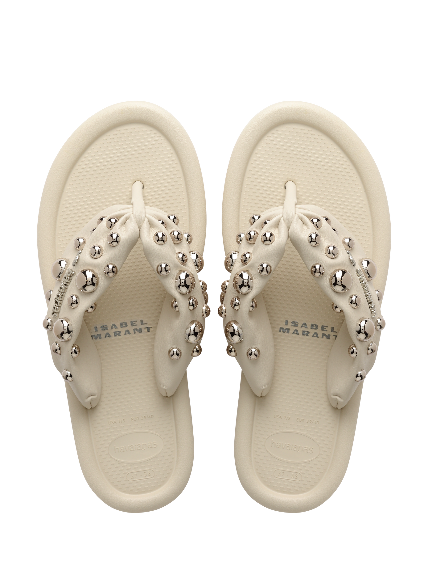 Isabel Marant x Havaianas - Stud-embellished flip-flops HAVAIANAS Beige