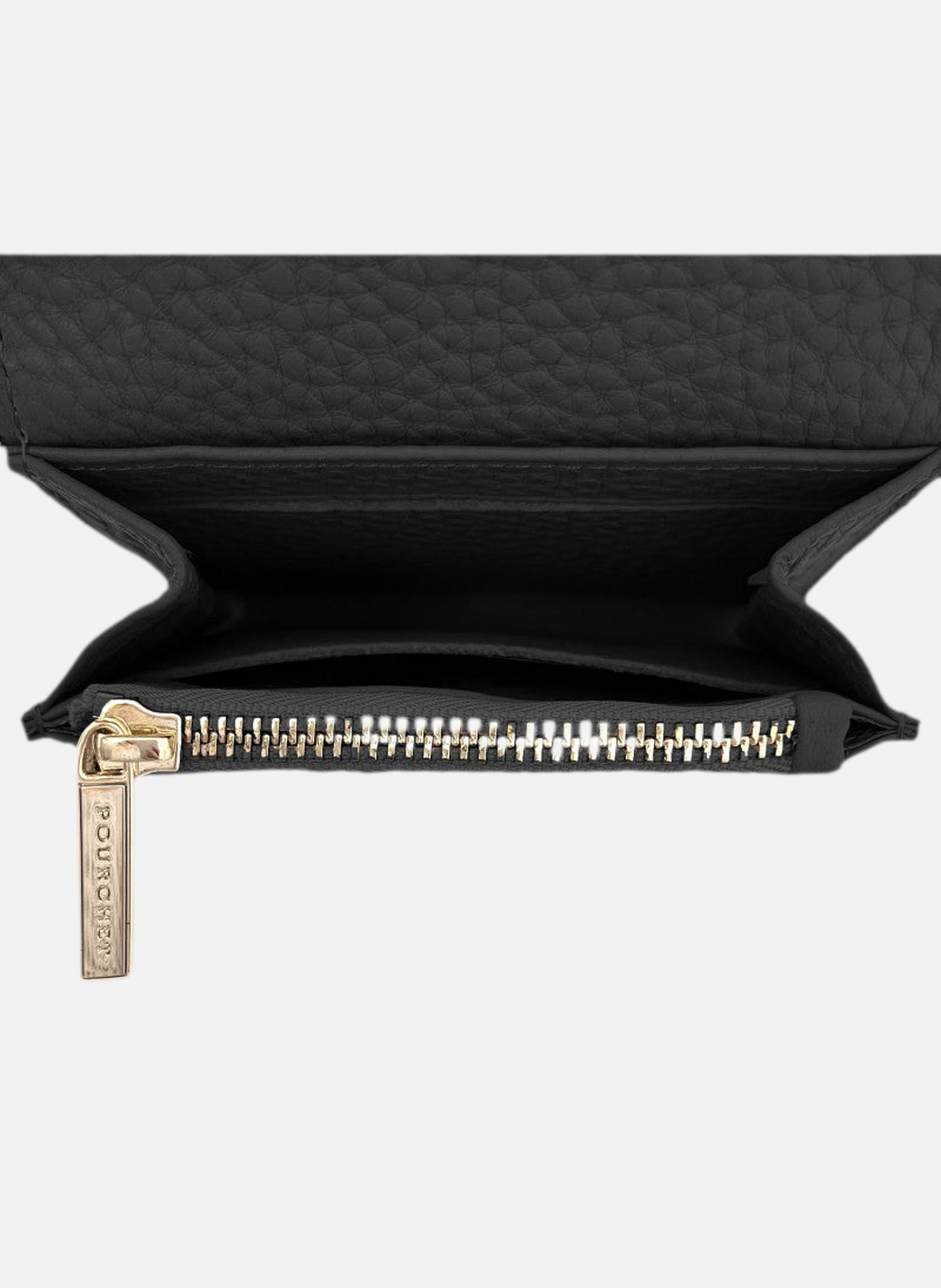 Club | porte-monnaie pm en cuir de veau | Noir POURCHET Femme