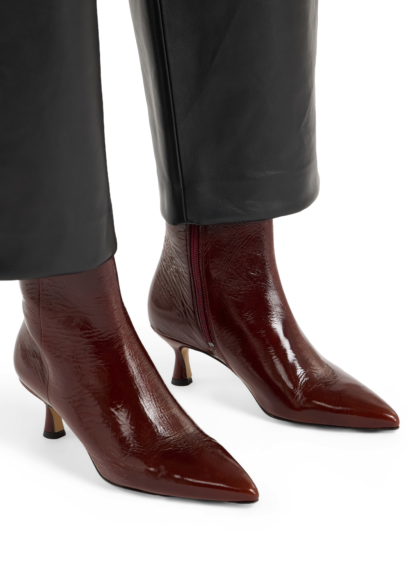 Bottines en cuir velours SAISON 1865 Rouge