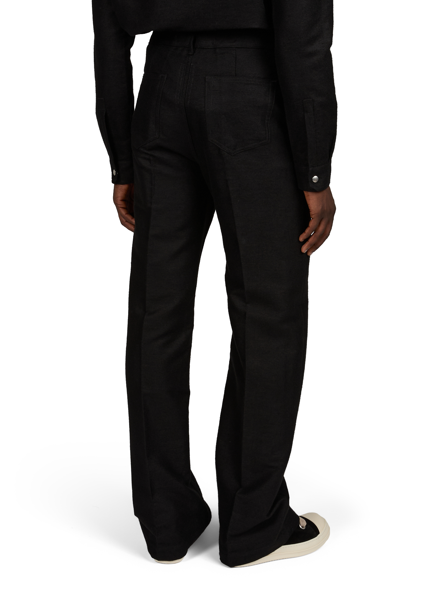 Pantalon droit à plis Geth RICK OWENS Noir