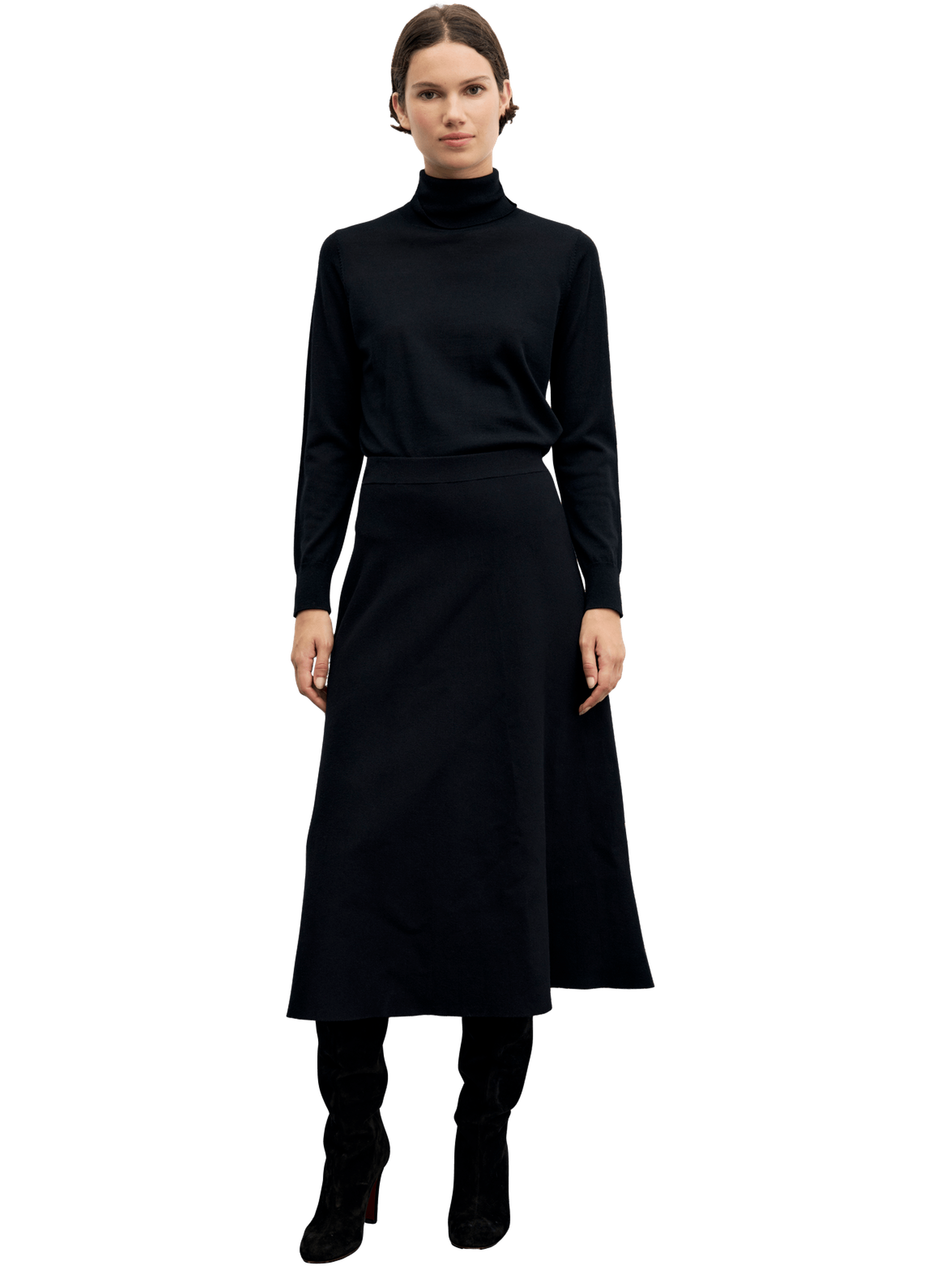 Jupe mi-longue en maille milano - taya GERARD DAREL Noir