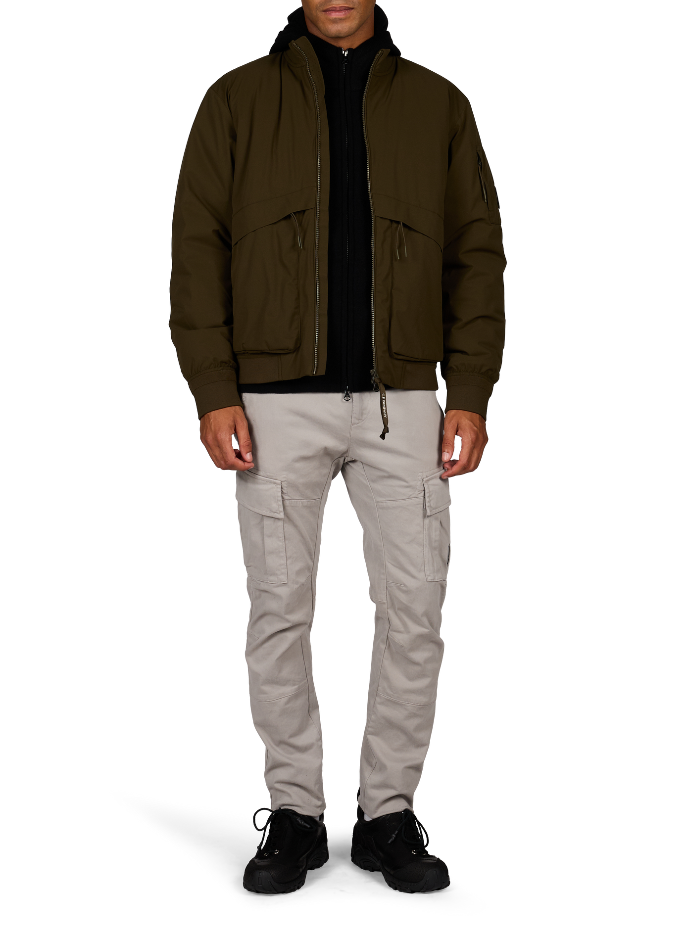 Blouson uni manches longues à col montant  CP COMPANY Kaki