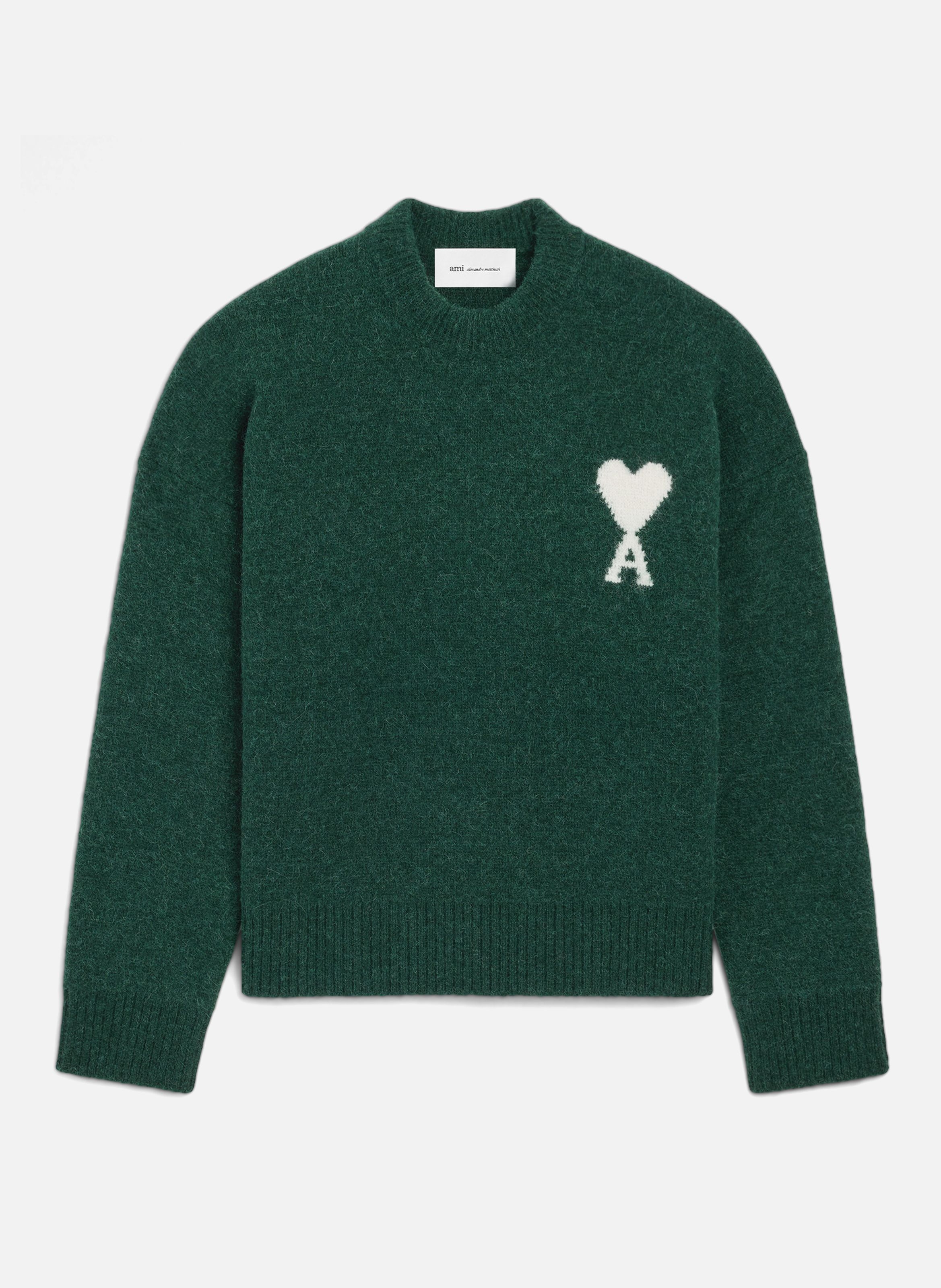 Pull unisexe en alpaga ami de coeur AMI PARIS Vert