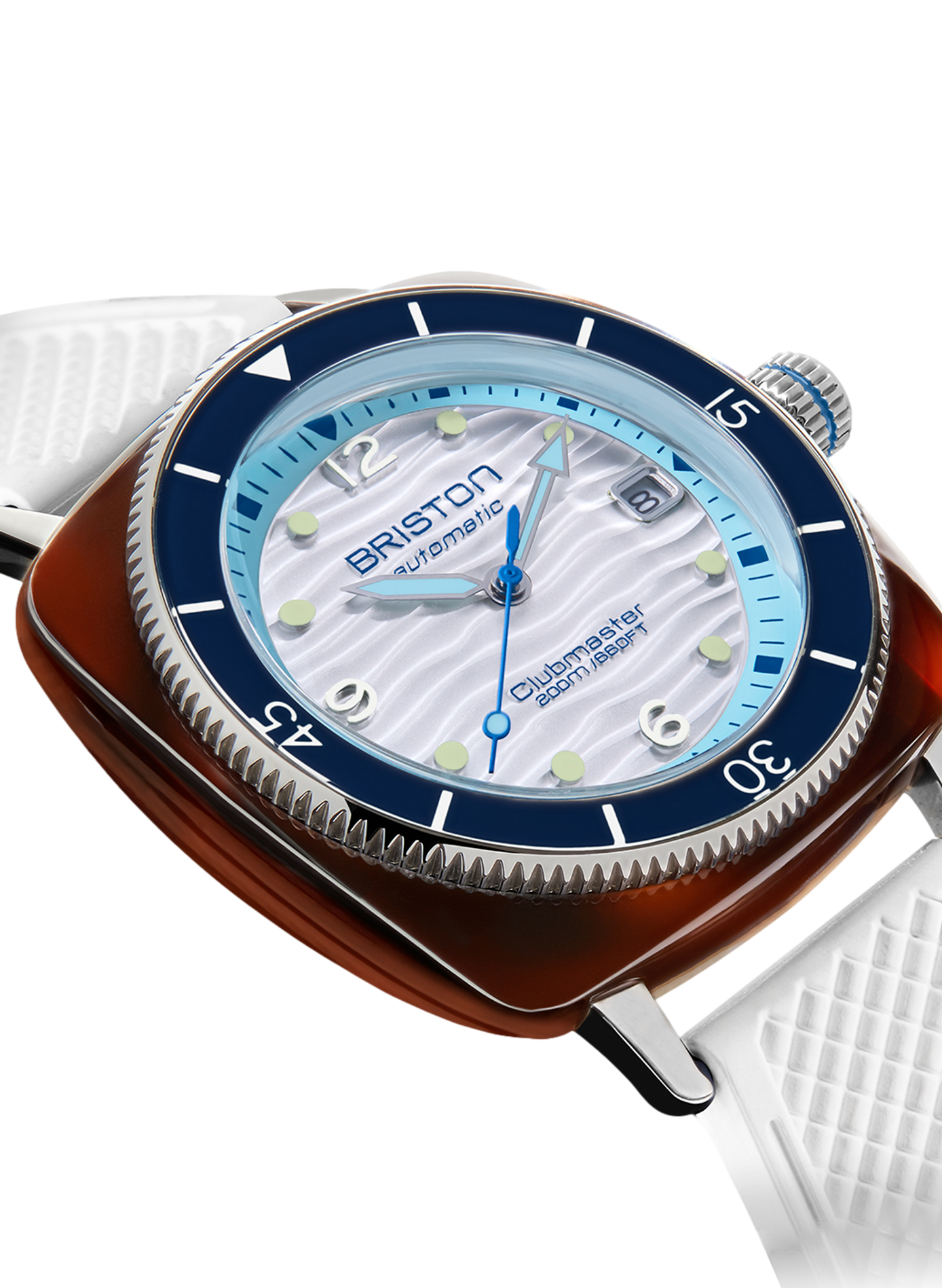 Montre automatique Clubmaster Legend en caoutchouc BRISTON Blanc