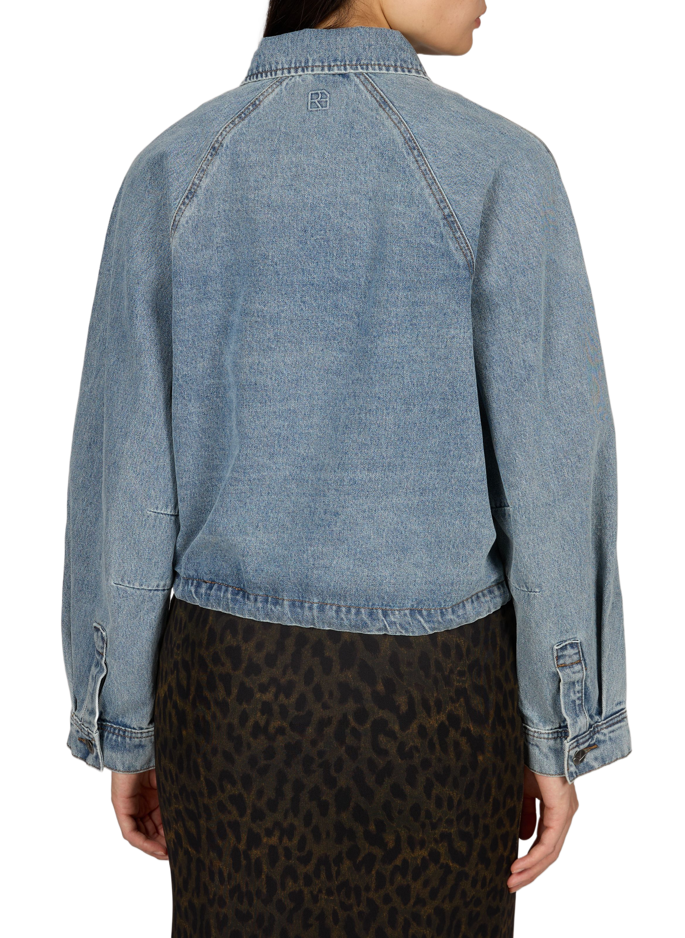 Denim jacket ROUTIANA in cotton ROUGE EDIT Blue
