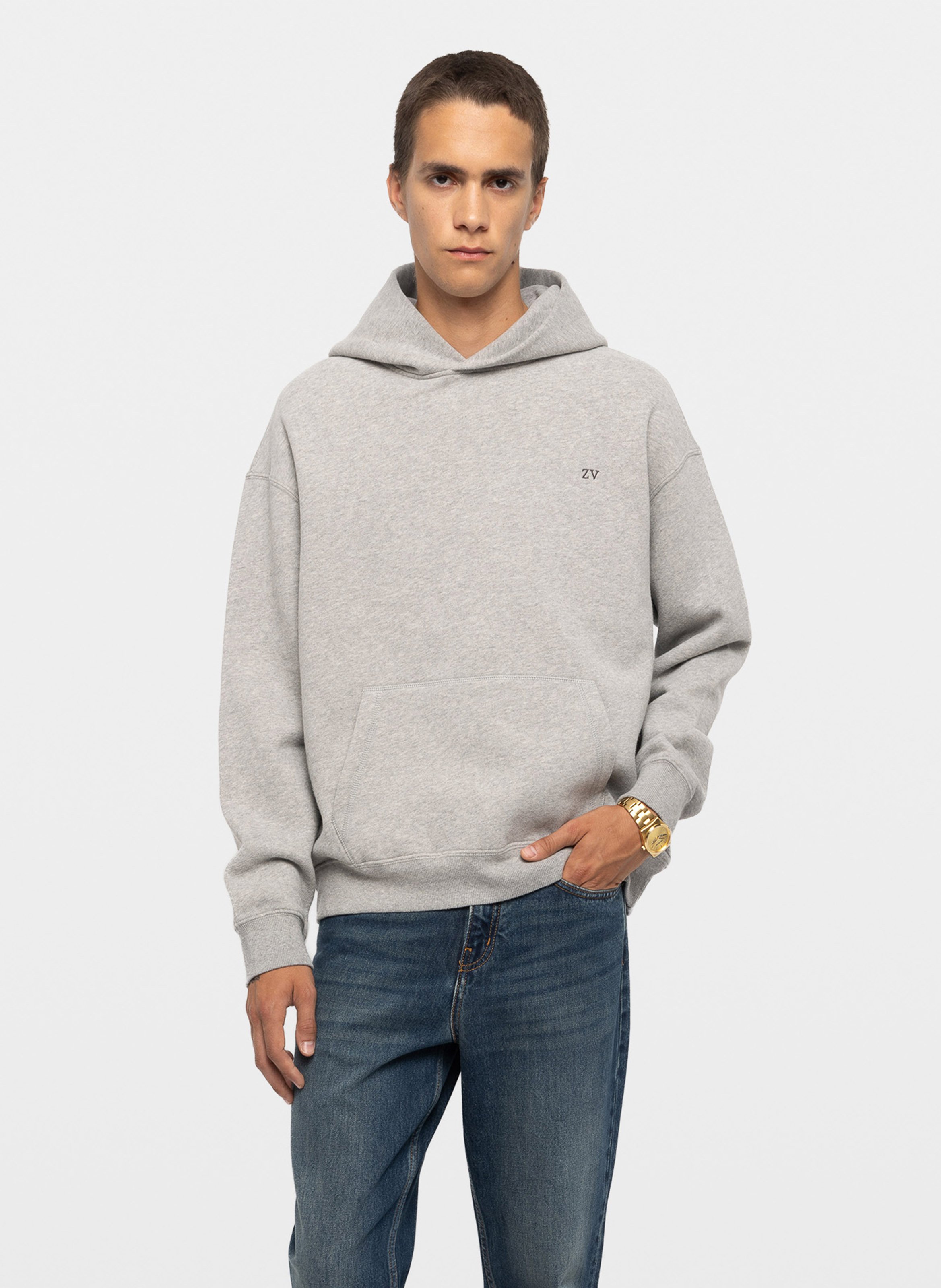 Sweat oversize en coton mélangé sweelo ZADIG&VOLTAIRE Gris
