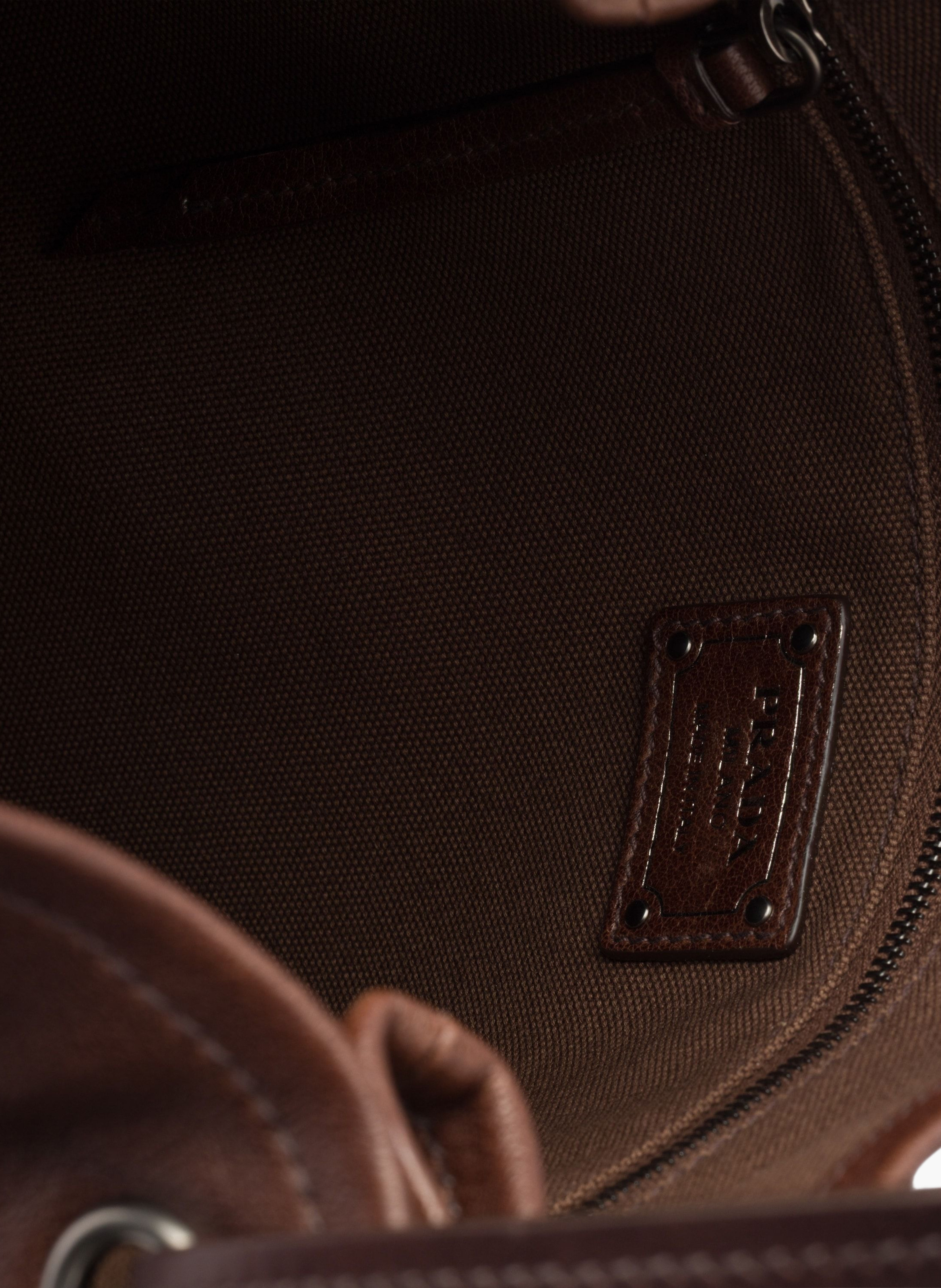 Grand sac en cuir prada route PRADA Marron