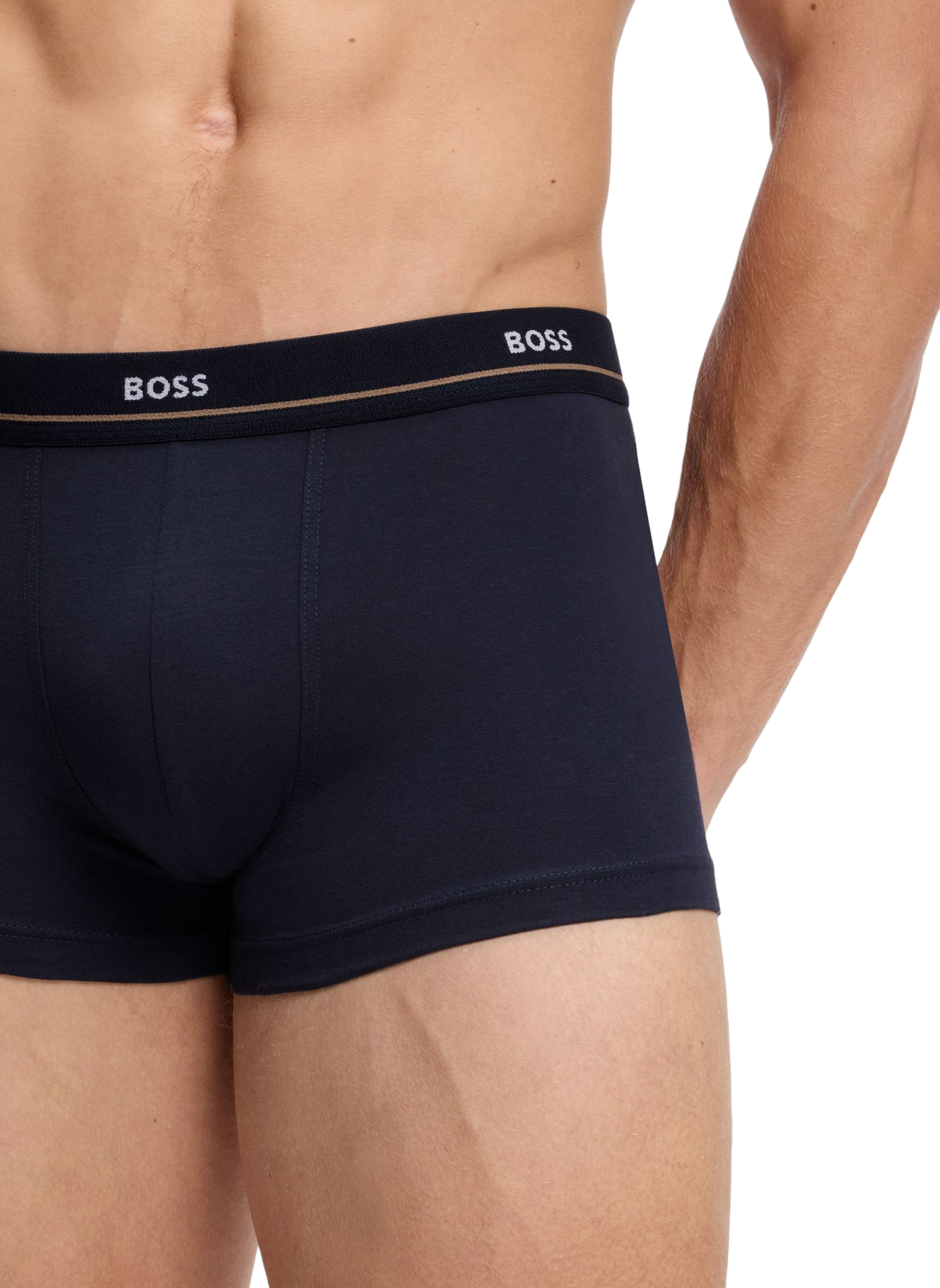 Lot de 5 boxers unis en coton mélangé BOSS Multicolore
