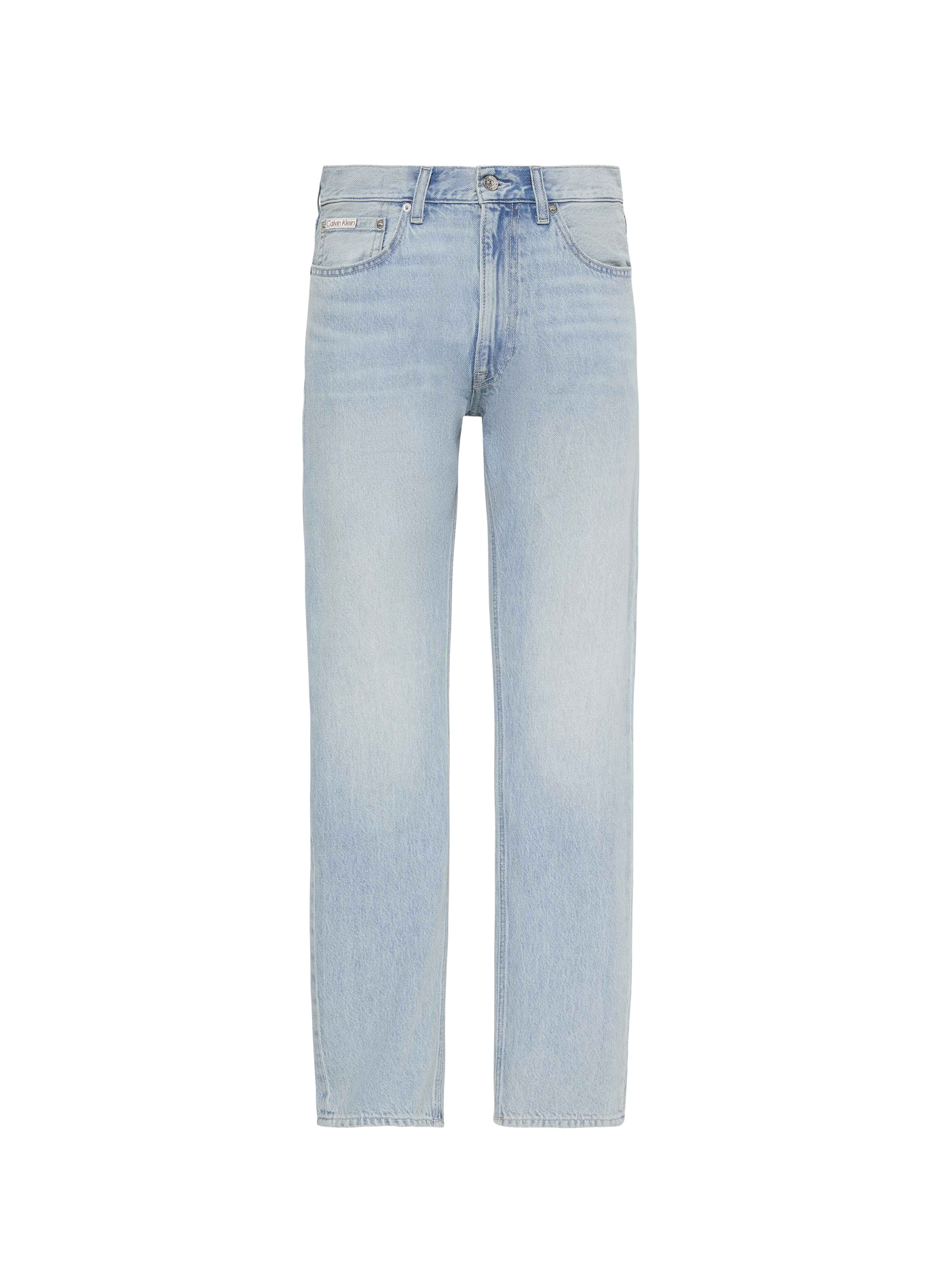 Gerade geschnittene blaue Jeans aus Baumwolle CALVIN KLEIN Blau