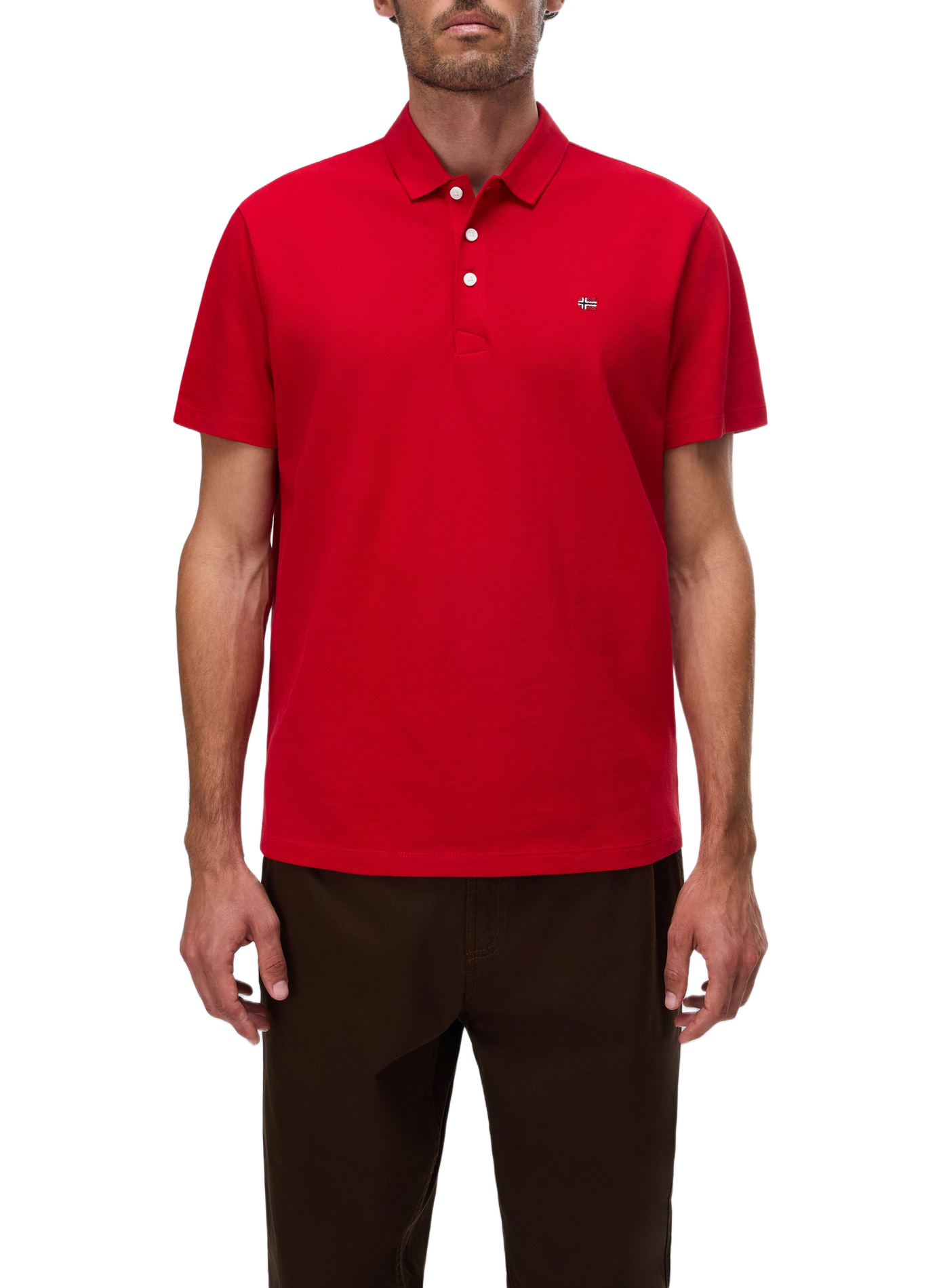 Straight cotton polo shirt NAPAPIJRI Red